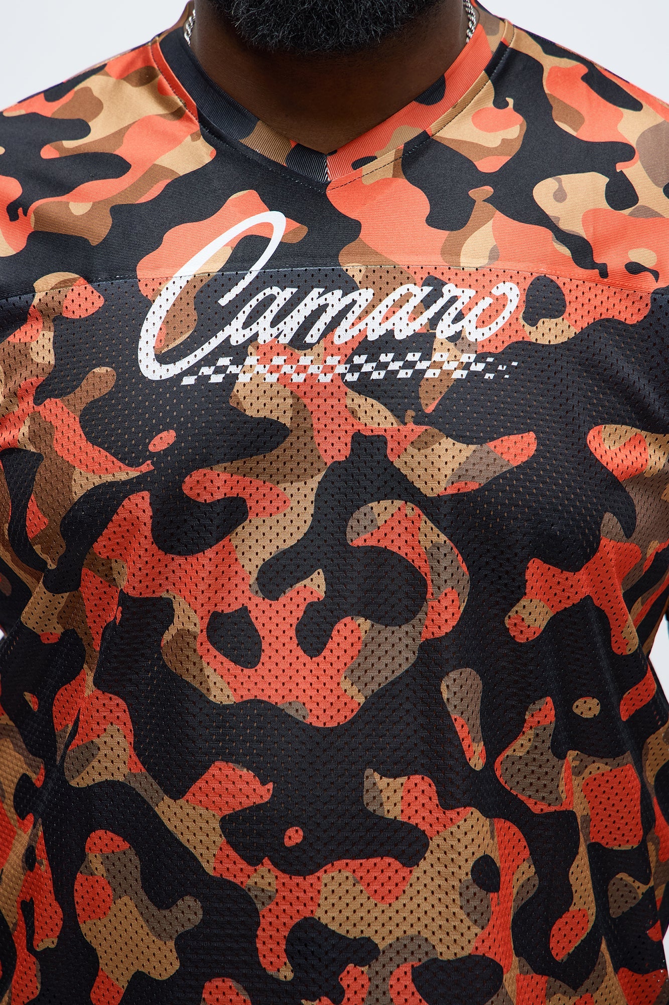 Camaro Combat Print Mesh Jersey - Orange/combo