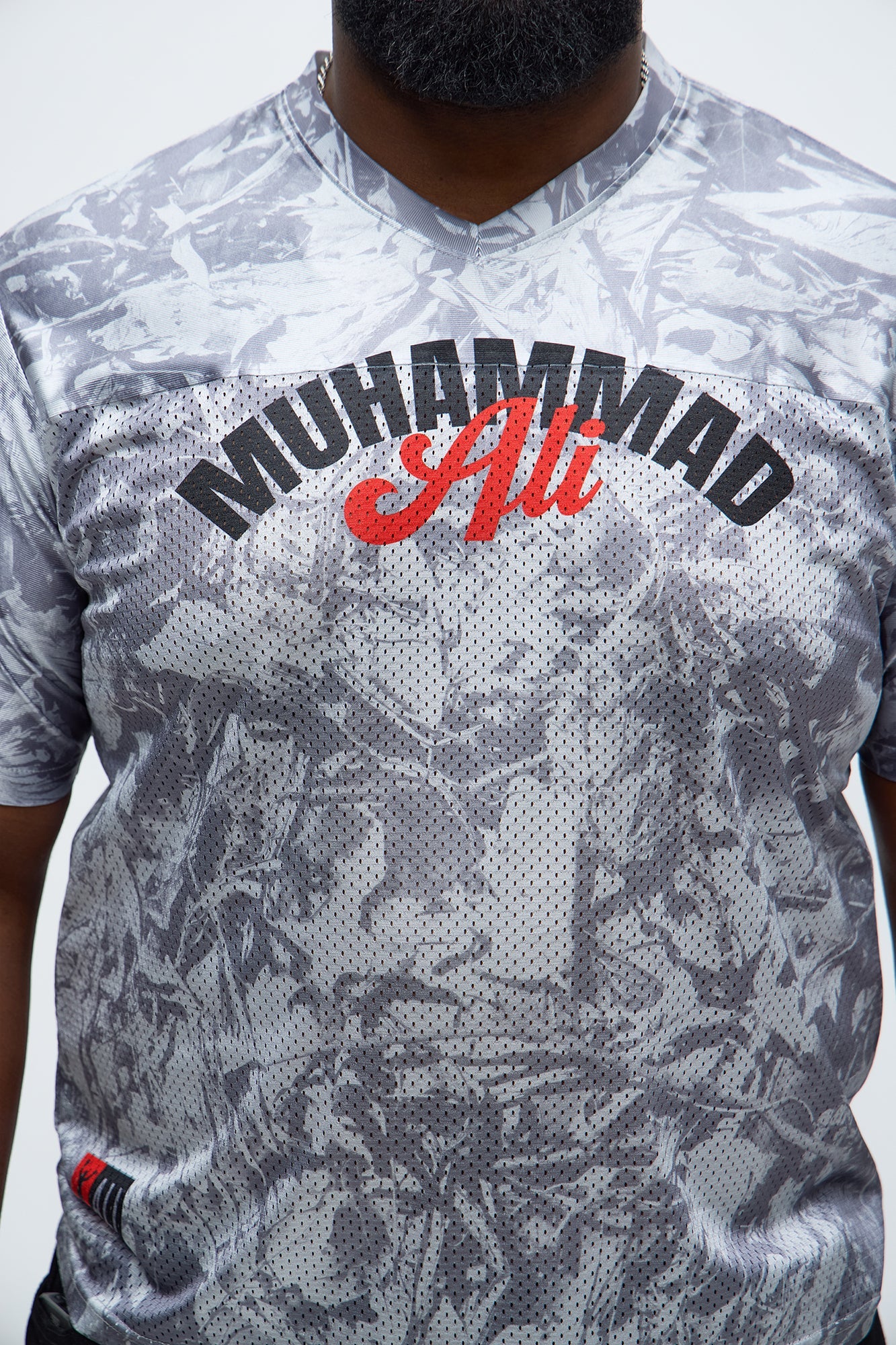 Muhammad Ali Camo Mesh Jersey - Grey