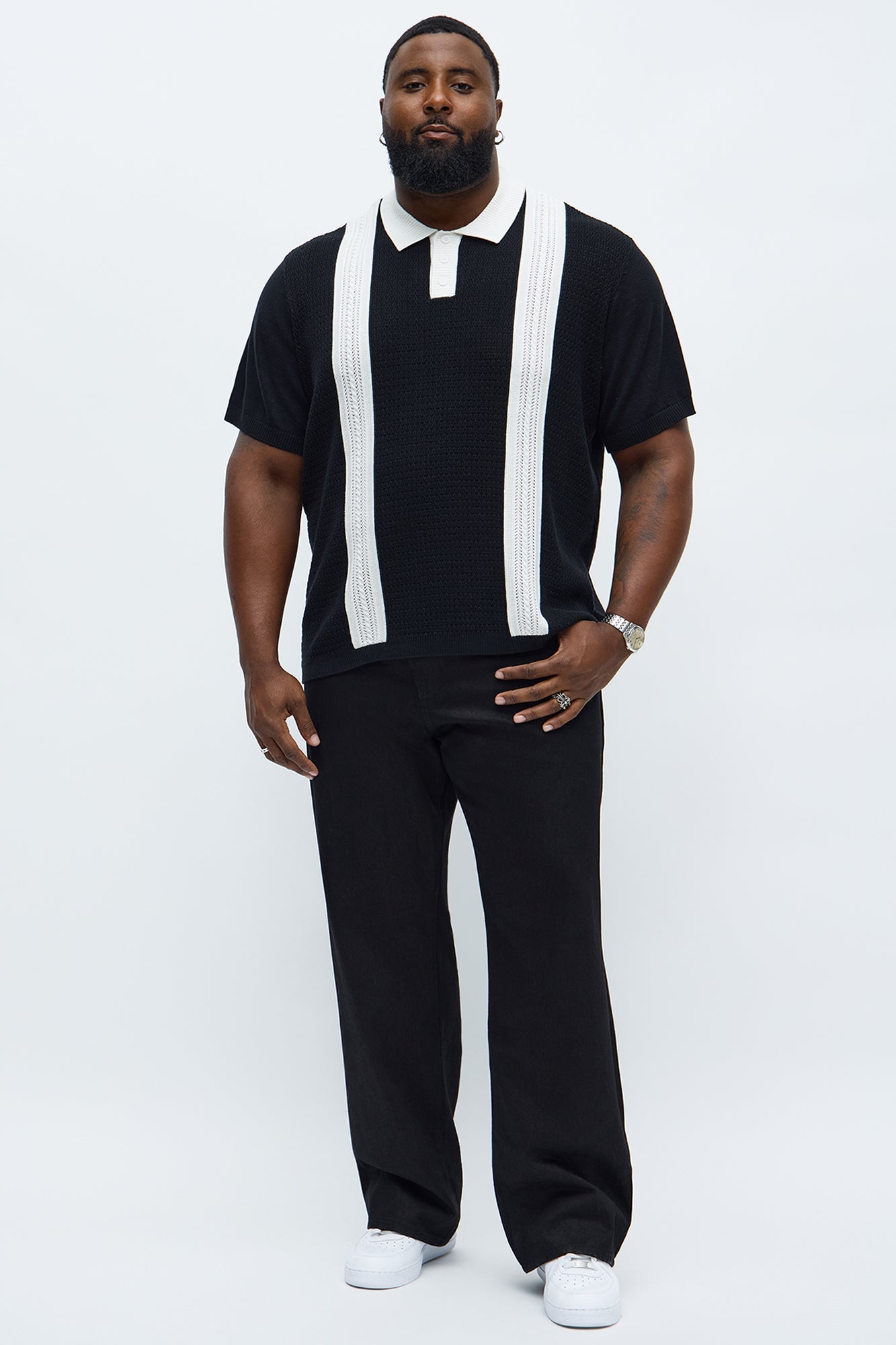 The Abundance Polo - Black/White