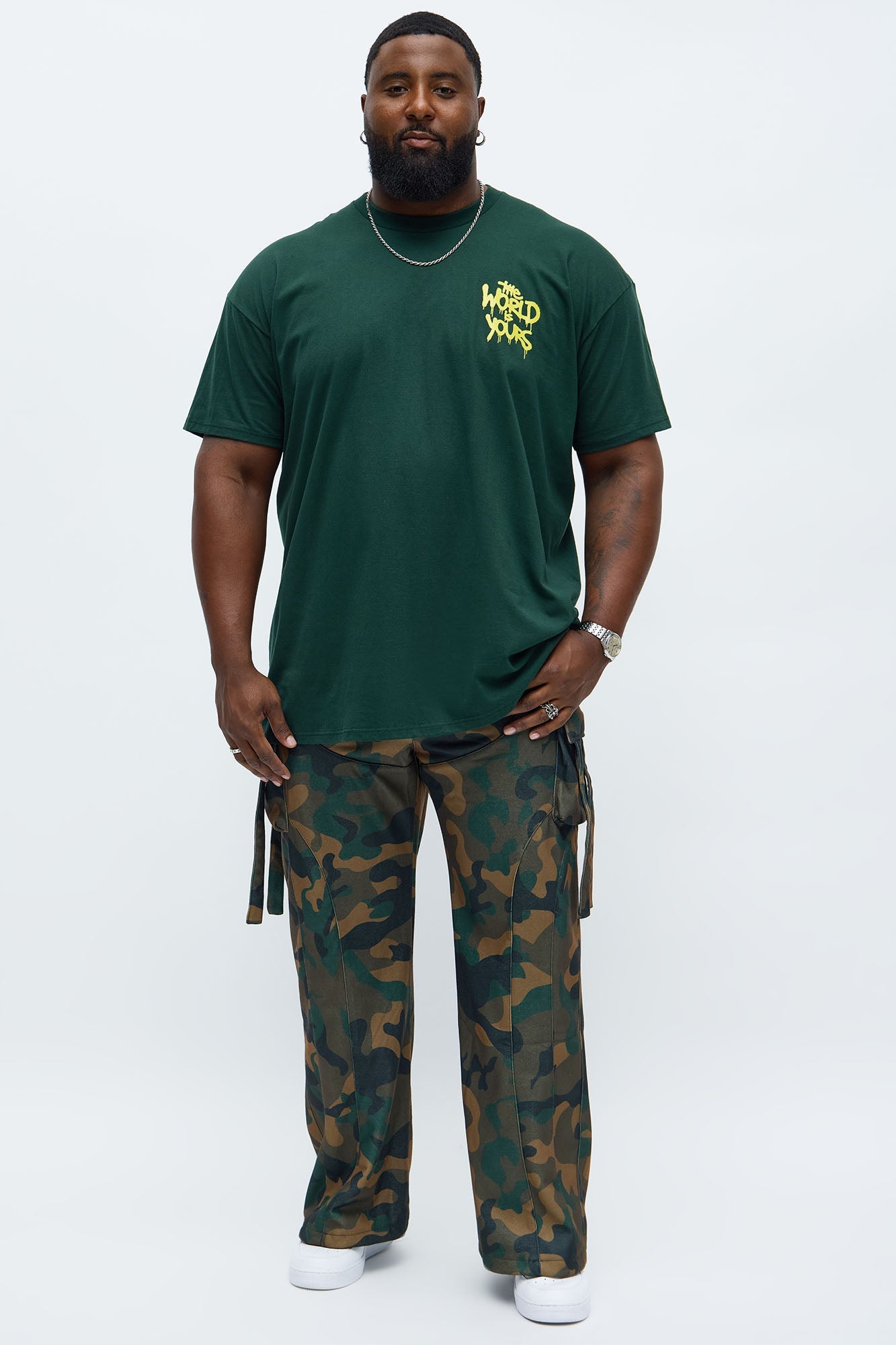 Baggy Cargo Look At Me Sweatpants - Camouflage