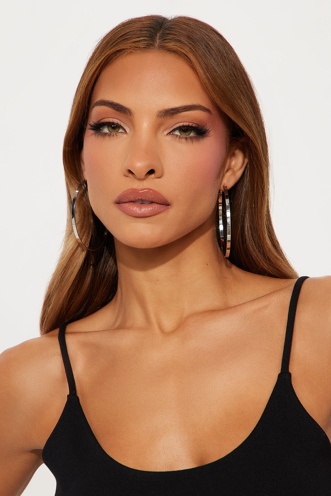 Greta Oversized Hoop Earrings - Silver