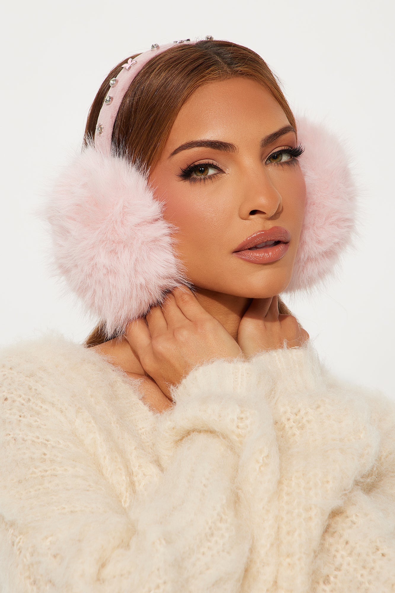 Cold But Always Cute Faux Fur Earmuffs - Pink