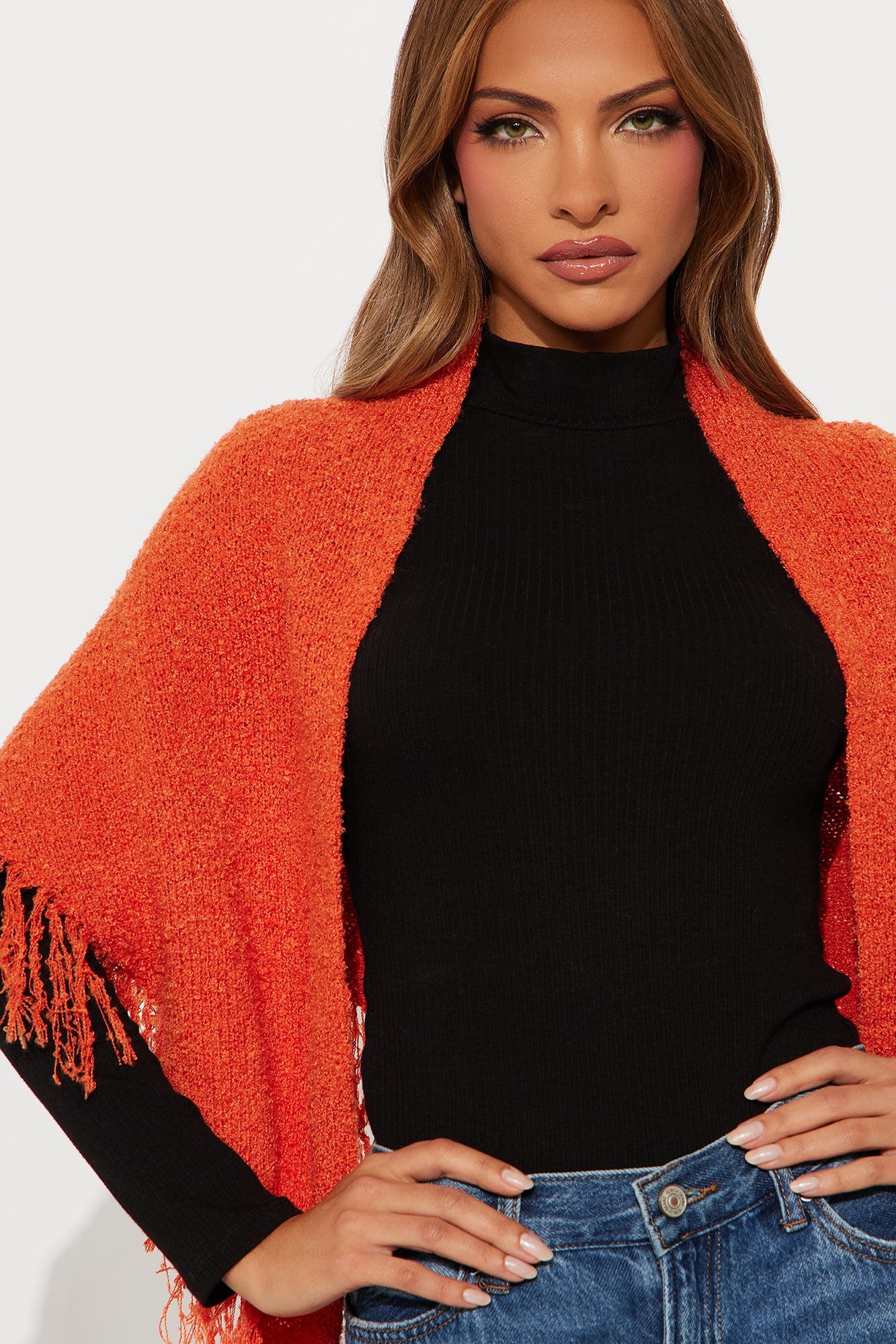 Fall Sunsets Triangle Scarf - Orange