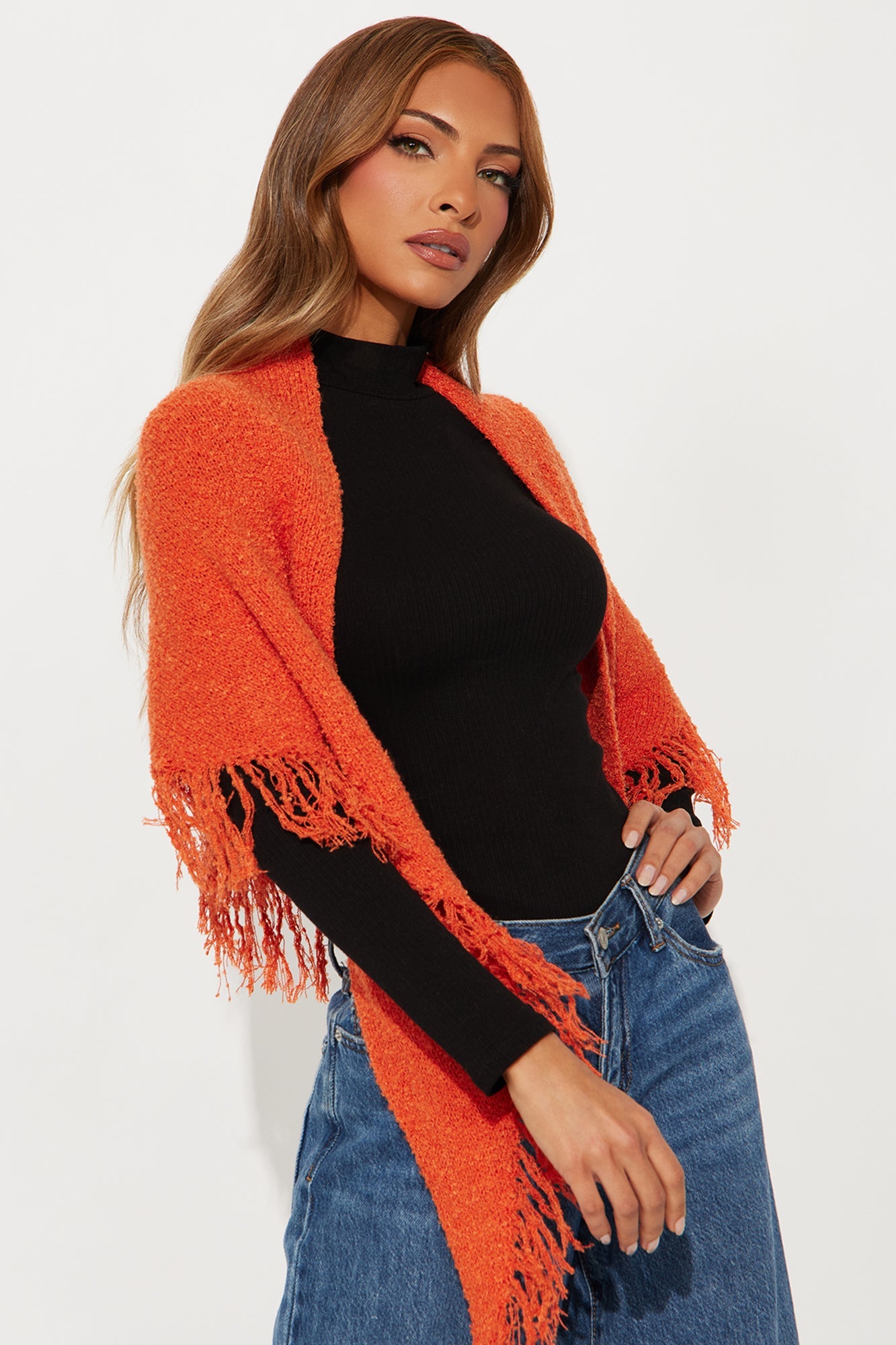 Fall Sunsets Triangle Scarf - Orange