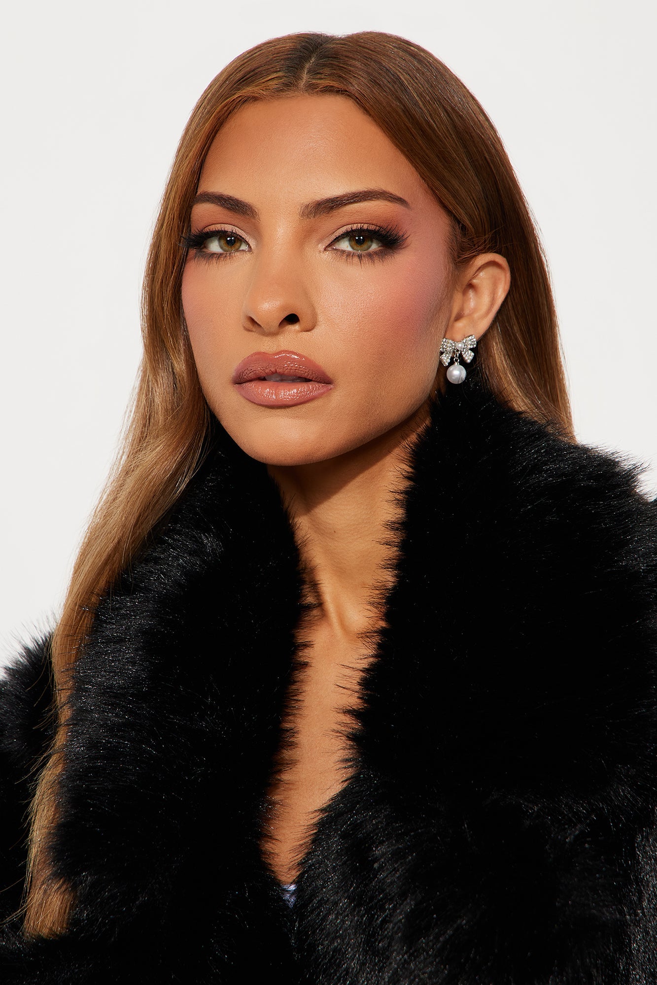 Gracefully Tied Bow Drop Earrings - Silver