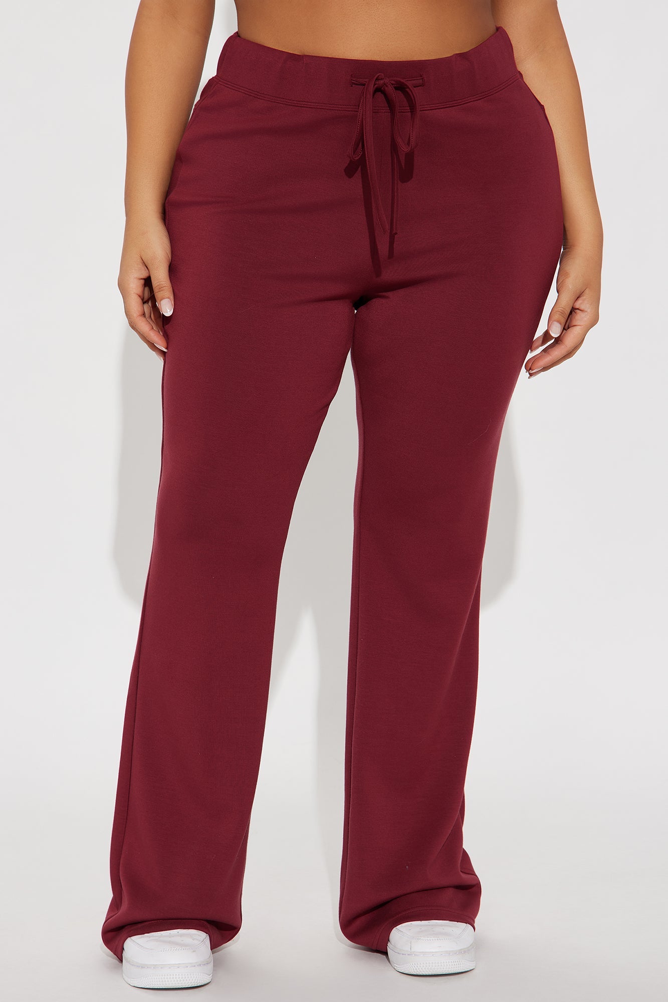 Sabrina Ultra Soft Flare Sweatpant - Burgundy