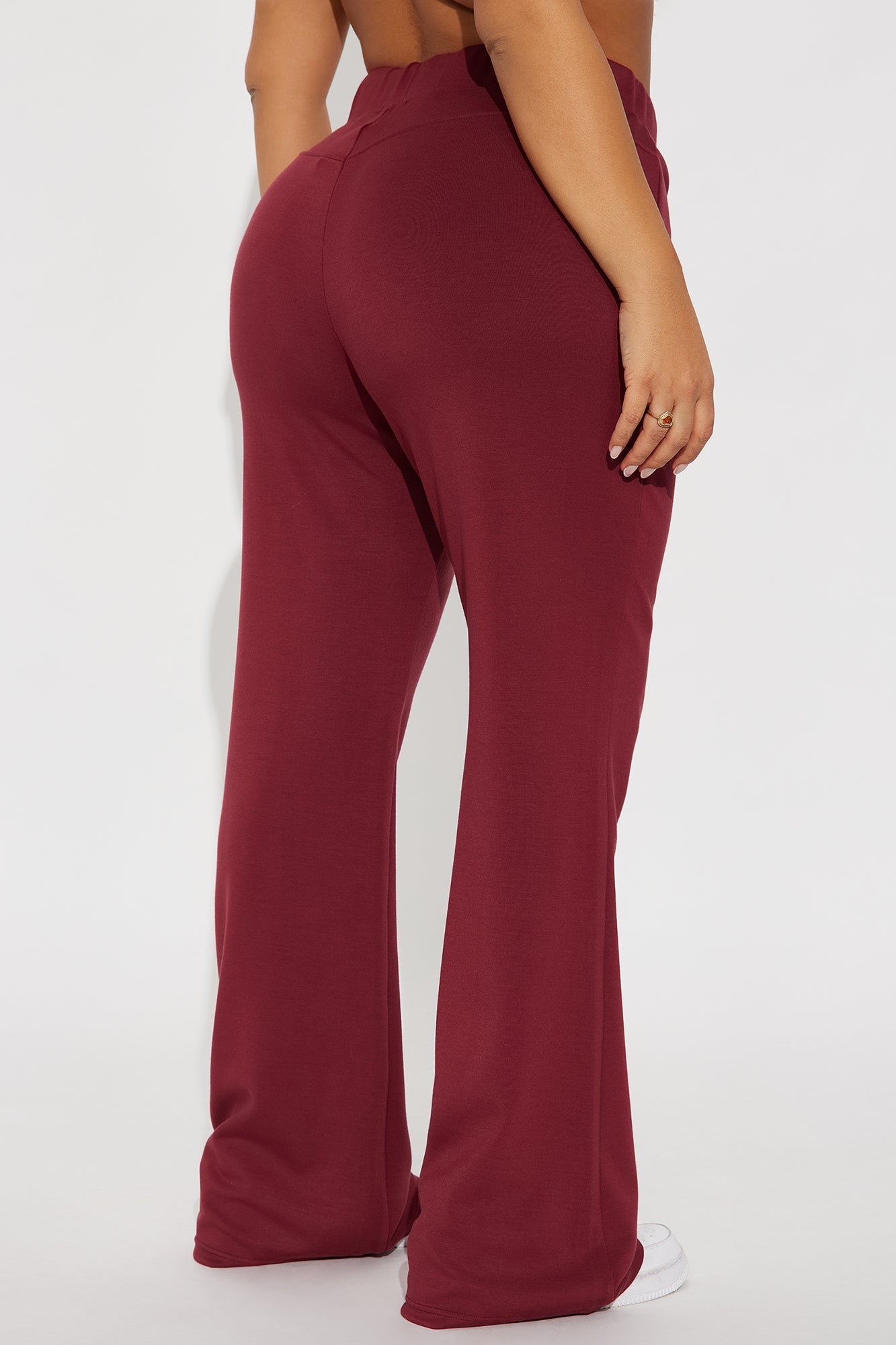Sabrina Ultra Soft Flare Sweatpant - Burgundy