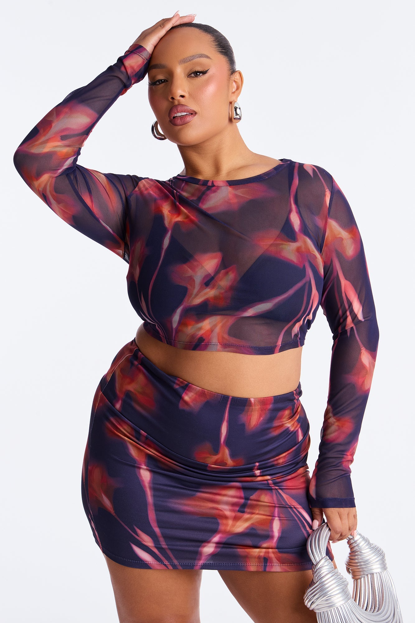 Let Me Find Out Mesh Skirt Set - Multi Color