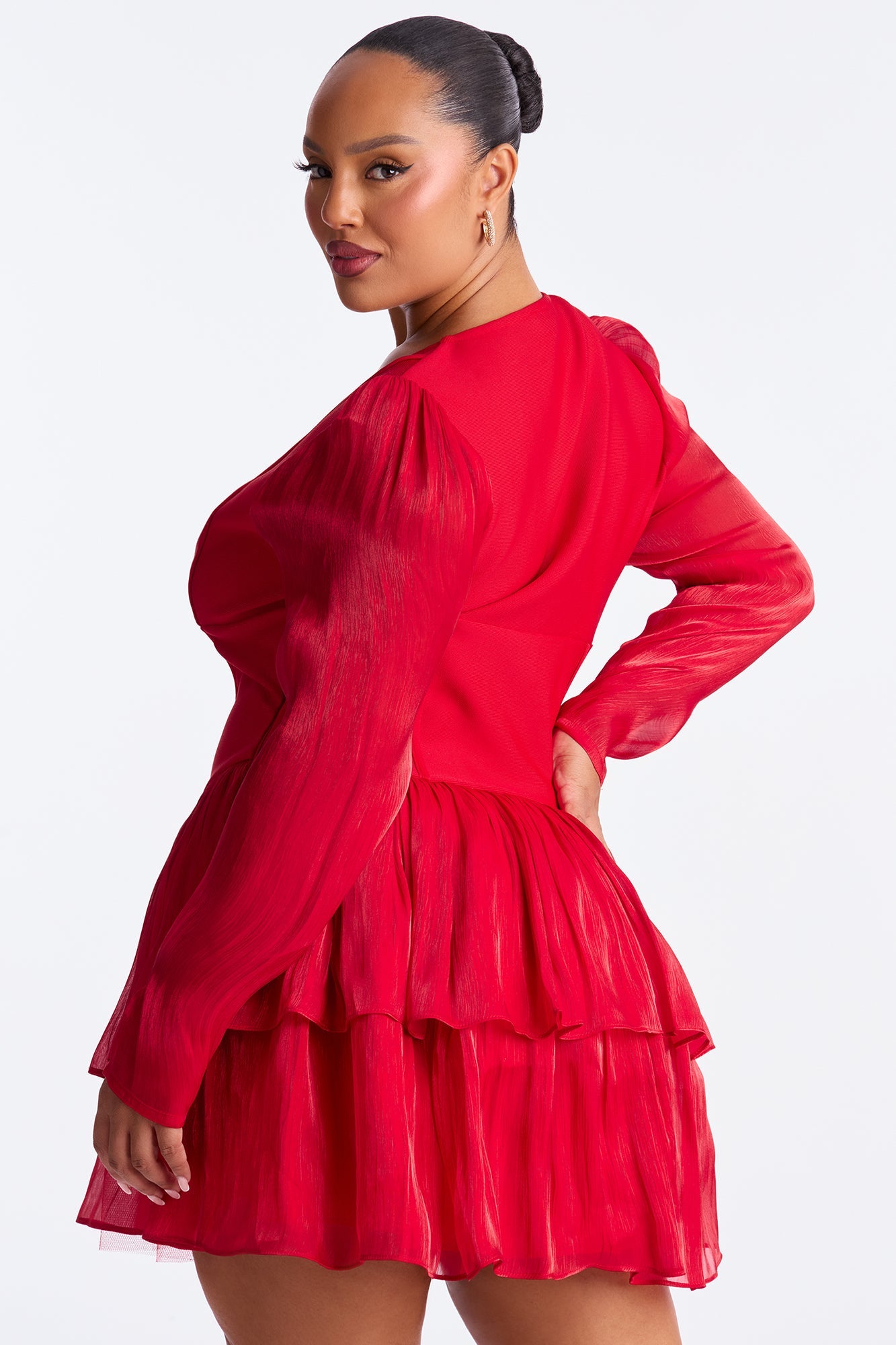 Keep Up Corset Waist Bandage Micro Mini Dress - Red