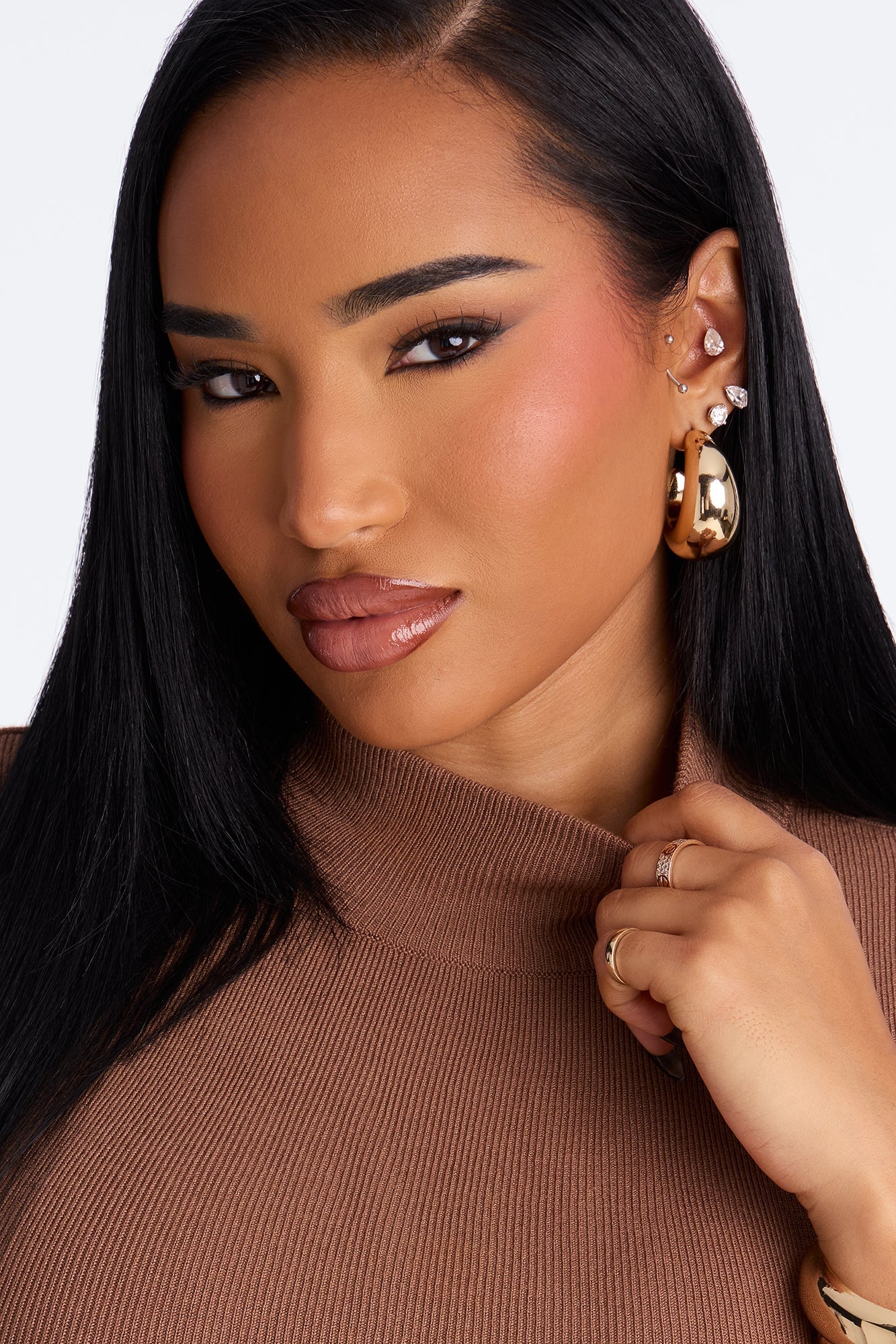 Calm Vibes Ribbed Sweater - Mocha