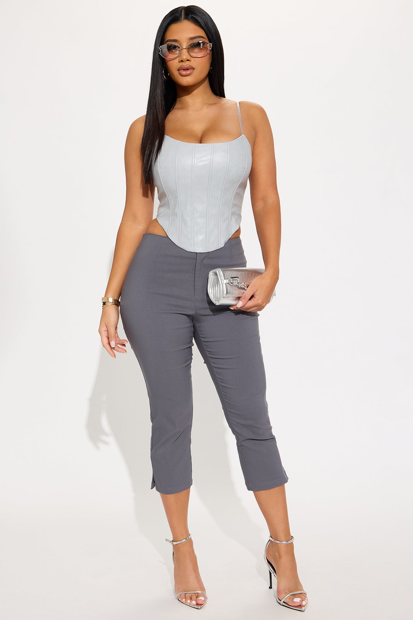 Slim Chances Skinny Capri Pant - Charcoal