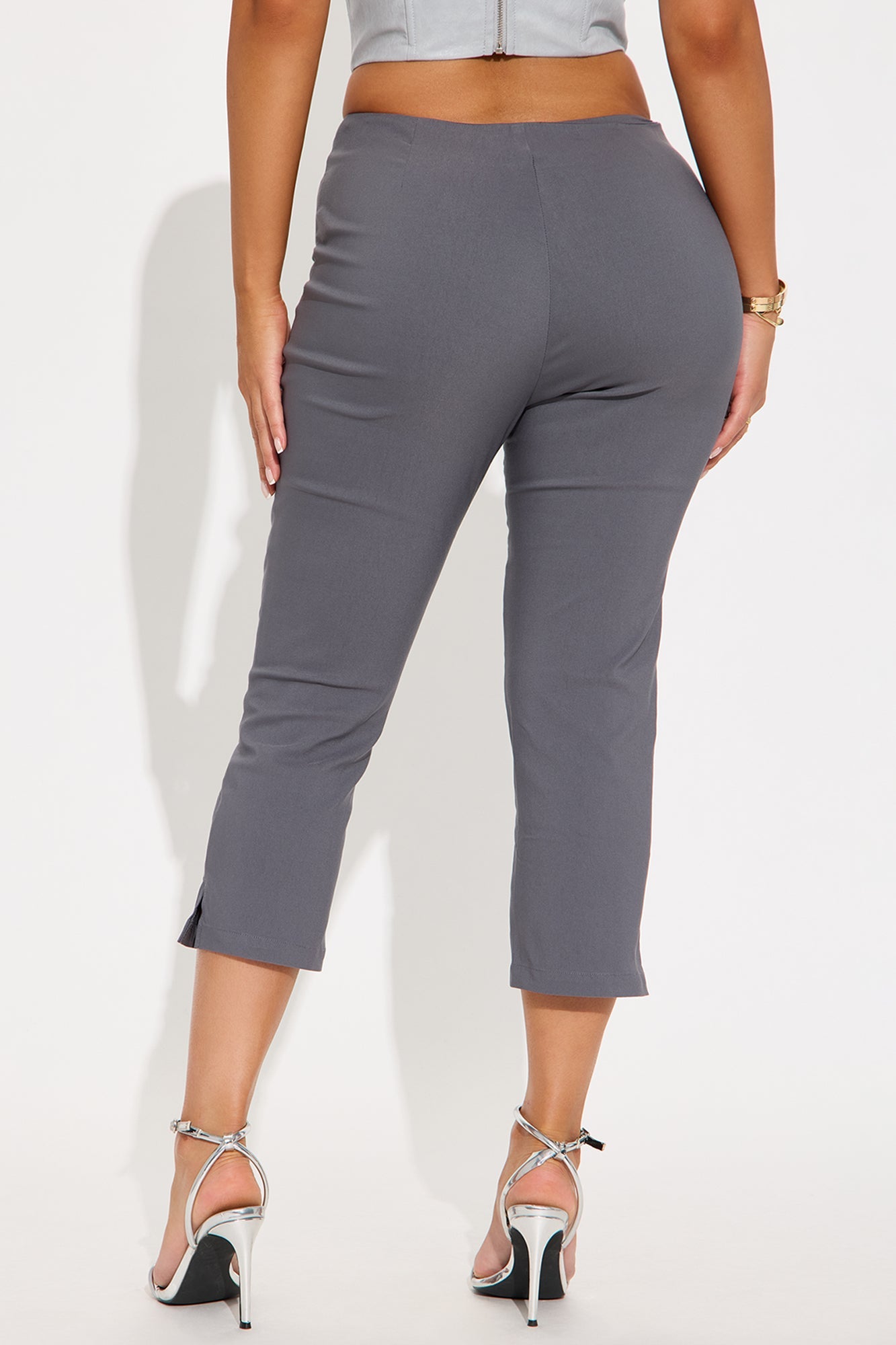 Slim Chances Skinny Capri Pant - Charcoal
