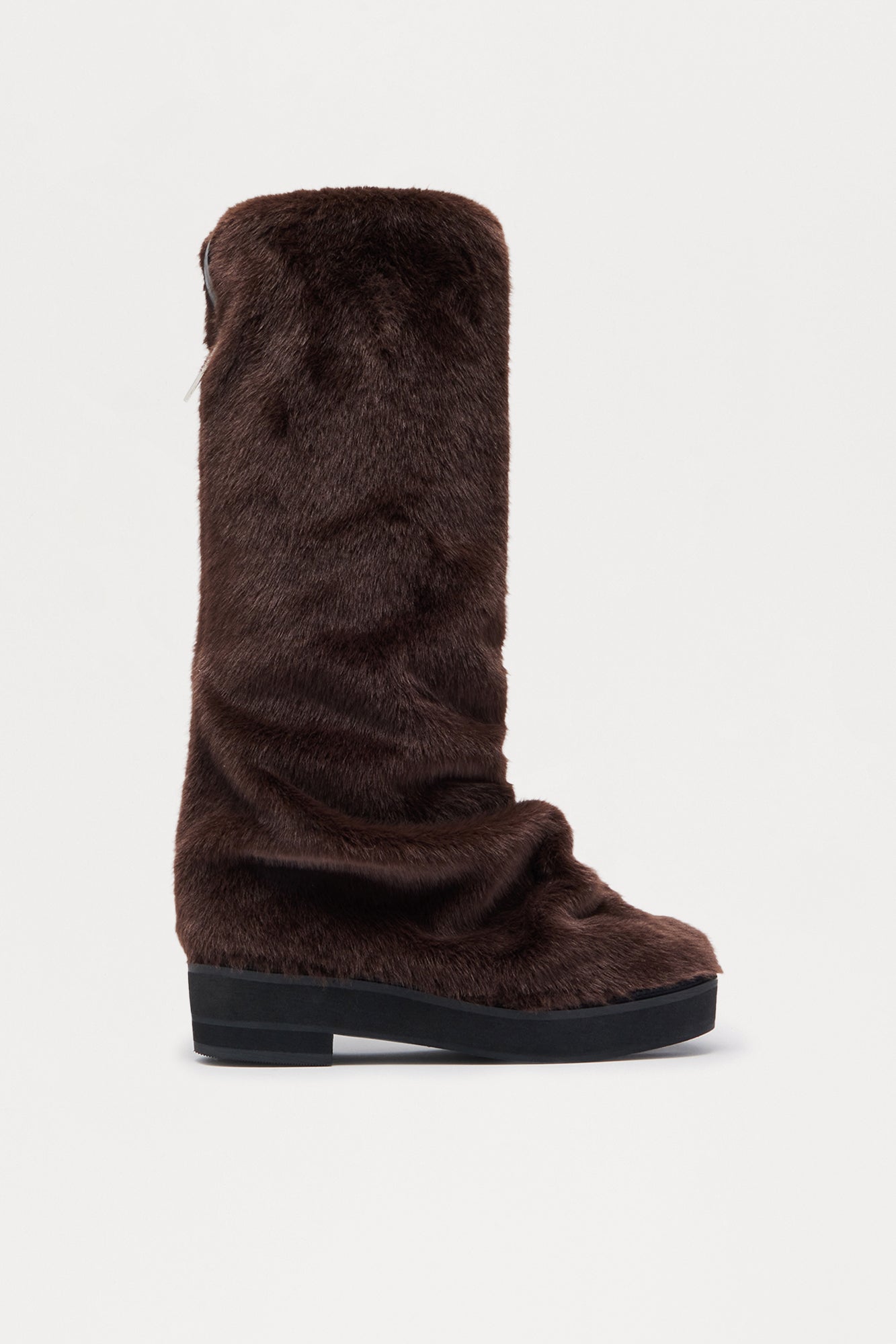 Burley Faux Fur Boots - Chocolate