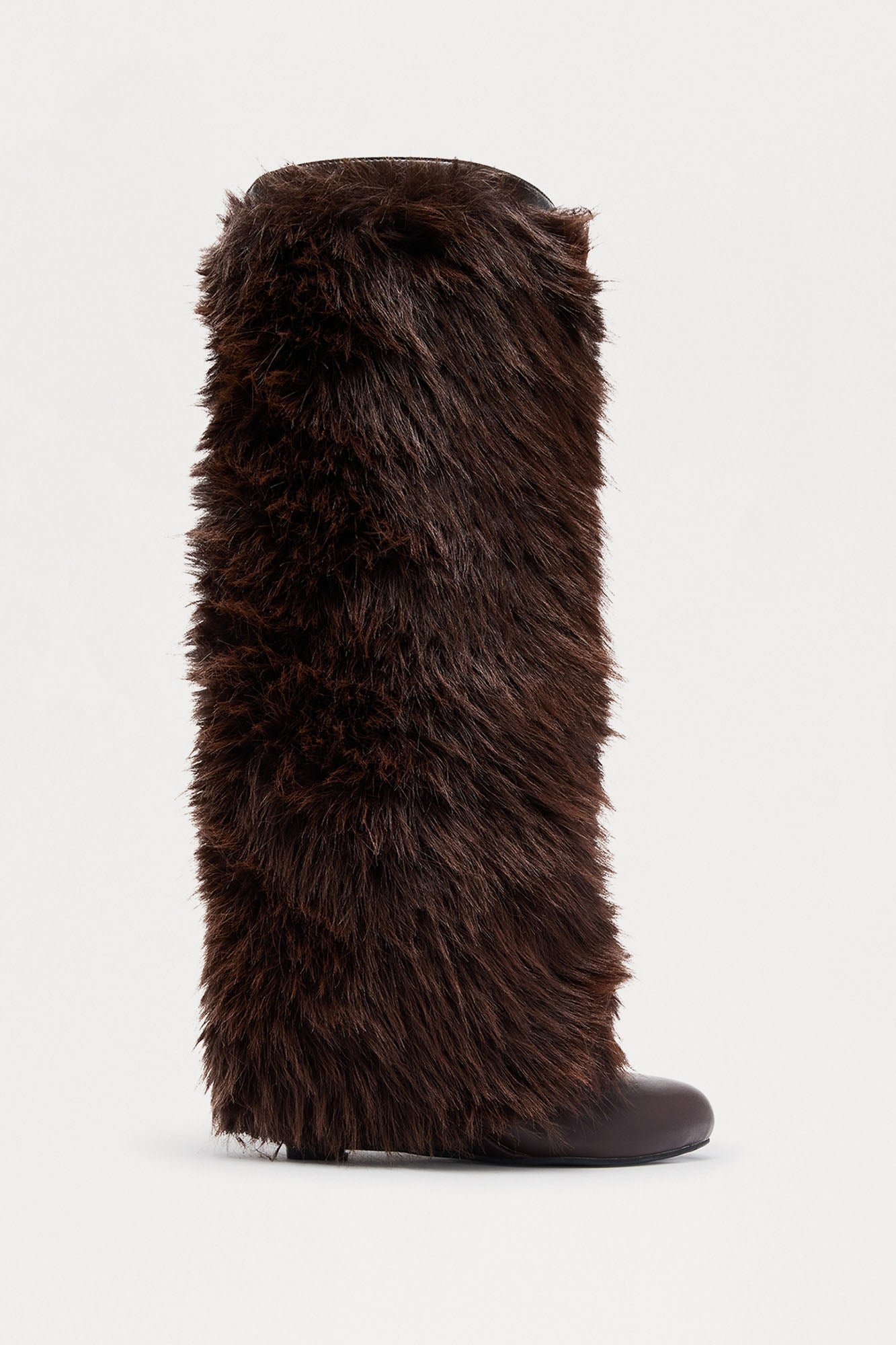 Vancouver Faux Fur Boots - Chocolate
