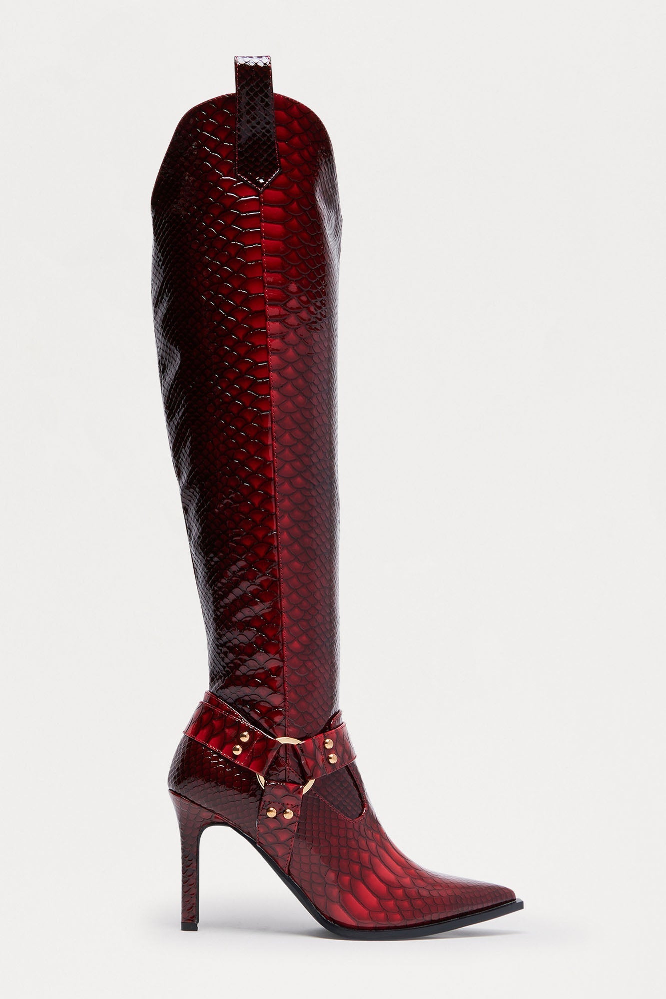 Rochester Hardware Stiletto Boots - Red