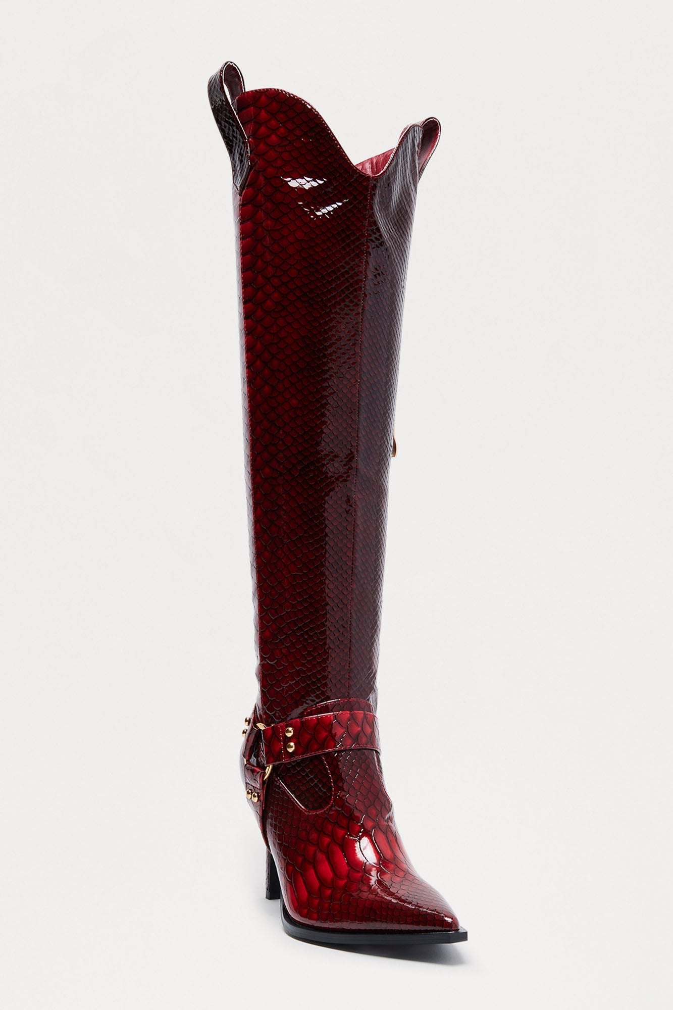 Rochester Hardware Stiletto Boots - Red