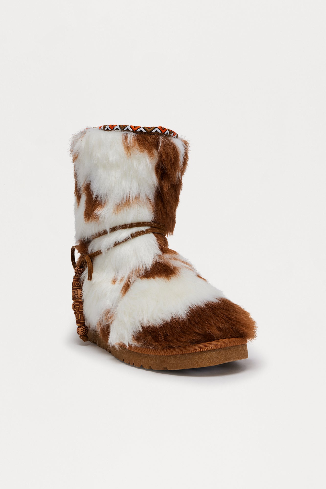 Calgary Faux Fur Booties - Multi Color