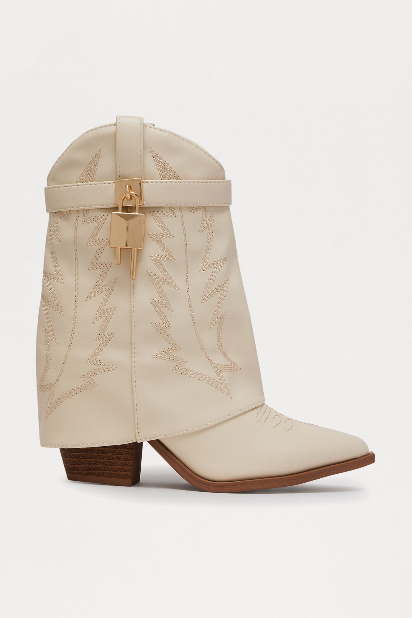 Knightley Hardware Overlay Boots - Ivory