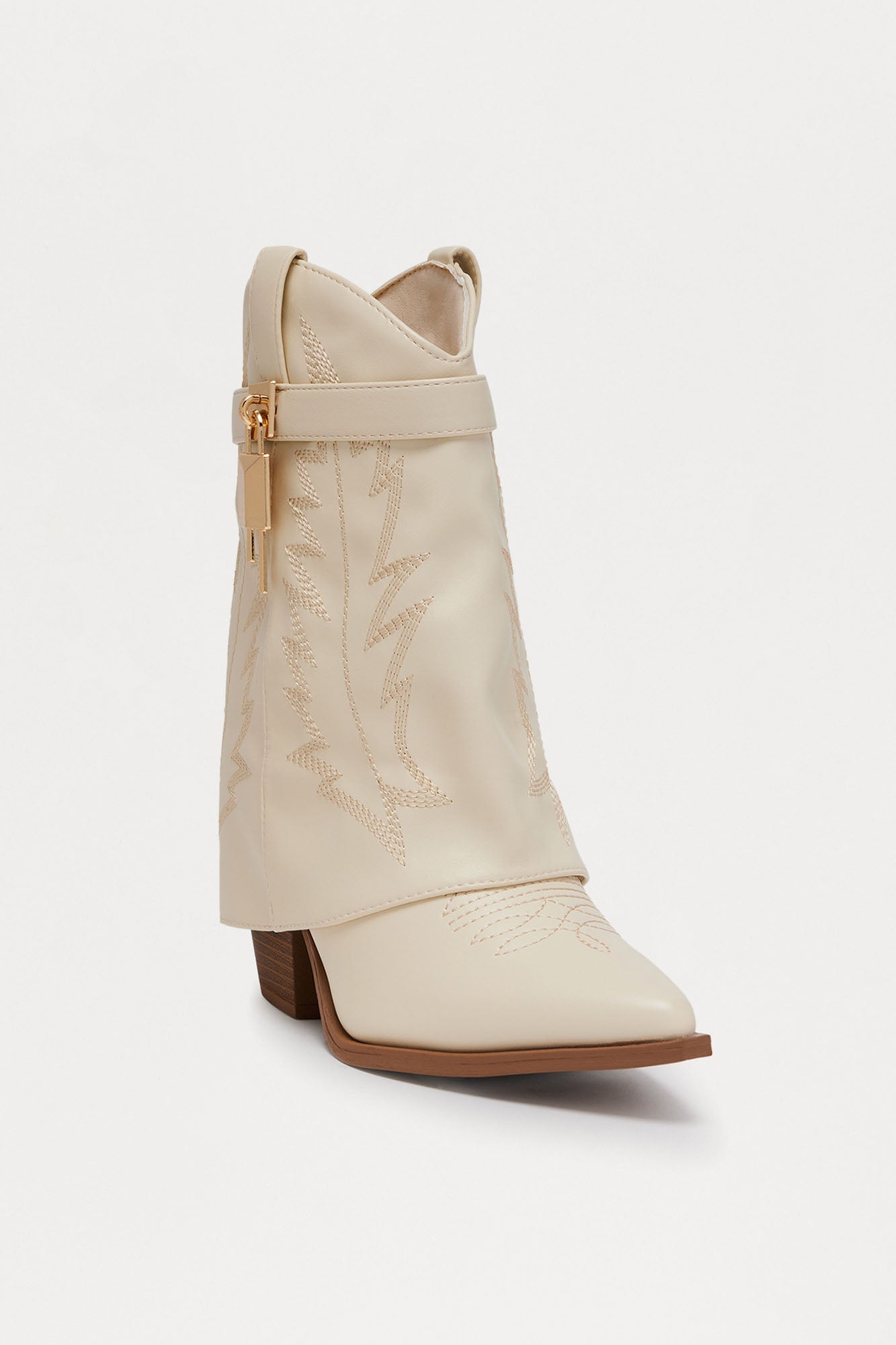 Knightley Hardware Overlay Boots - Ivory