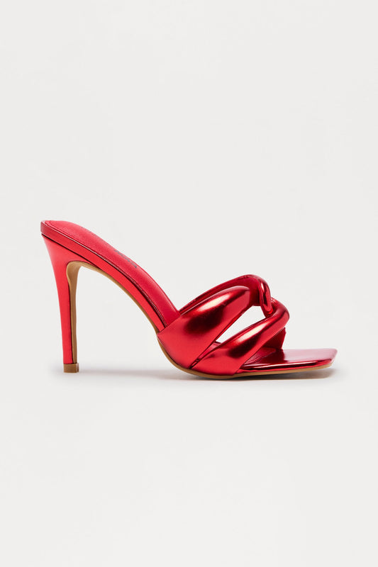 Jordan Knot Stiletto Heels - Red