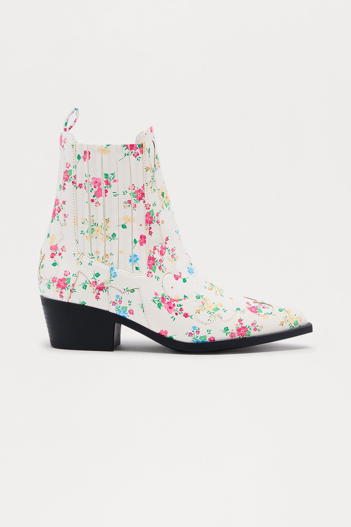 Charity Floral Booties - Cream