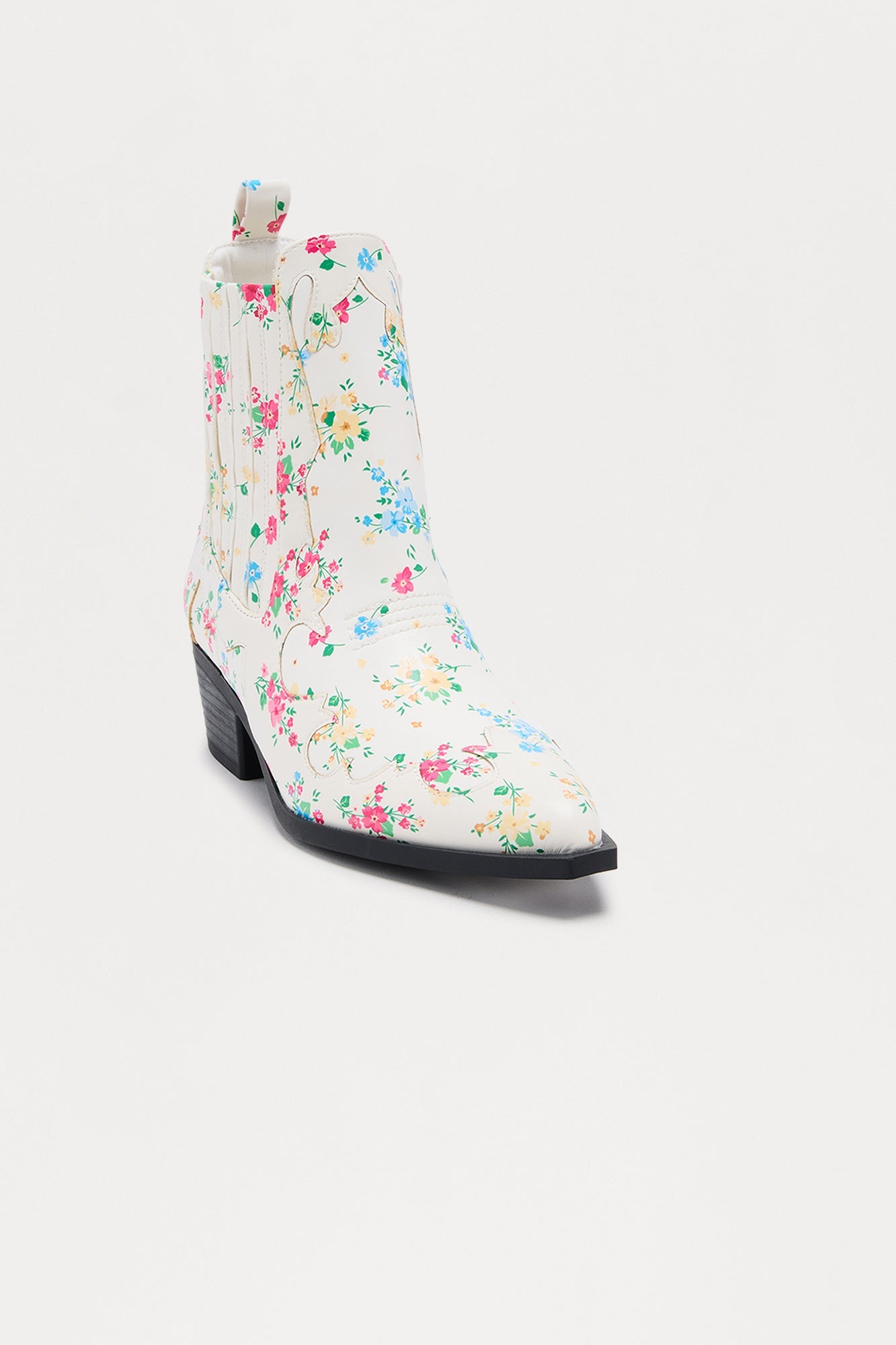 Charity Floral Booties - Cream