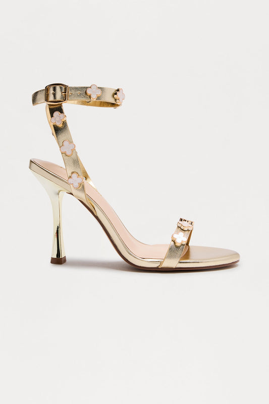 Faith Charm Stiletto Heels - Gold