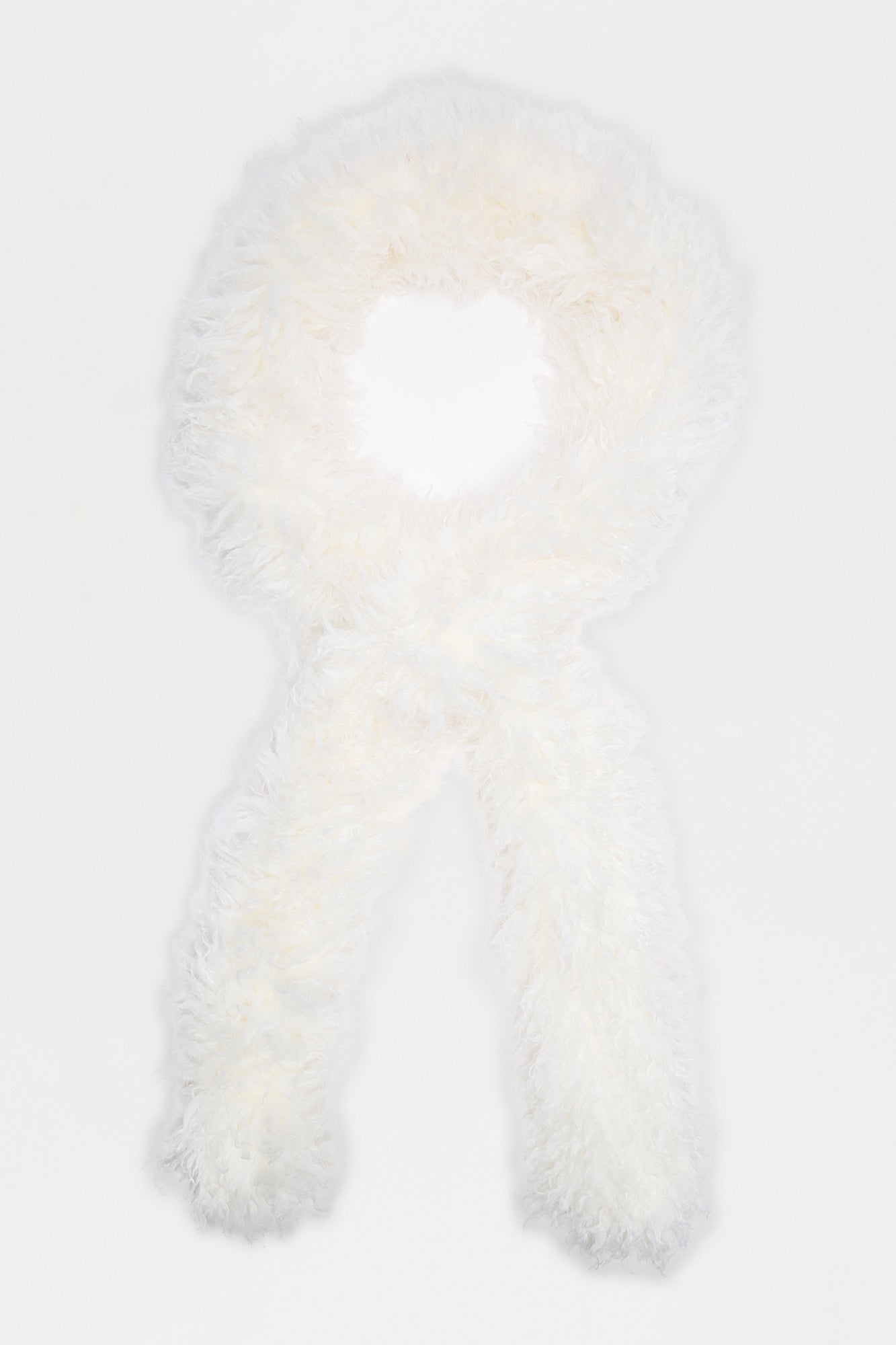 It's A Girls Night Out Faux Fur Scarf - White