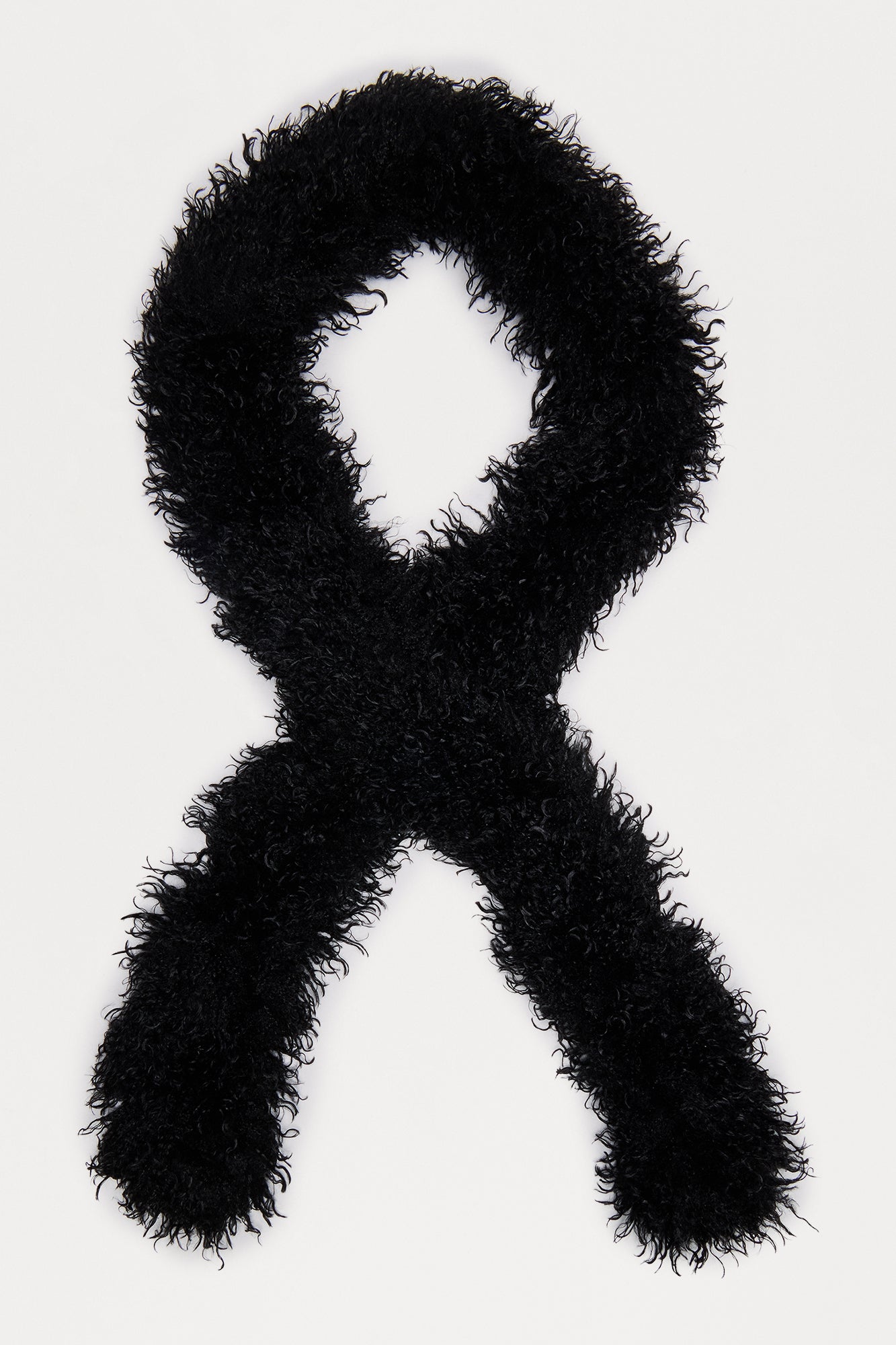 It's A Girls Night Out Faux Fur Scarf - Black