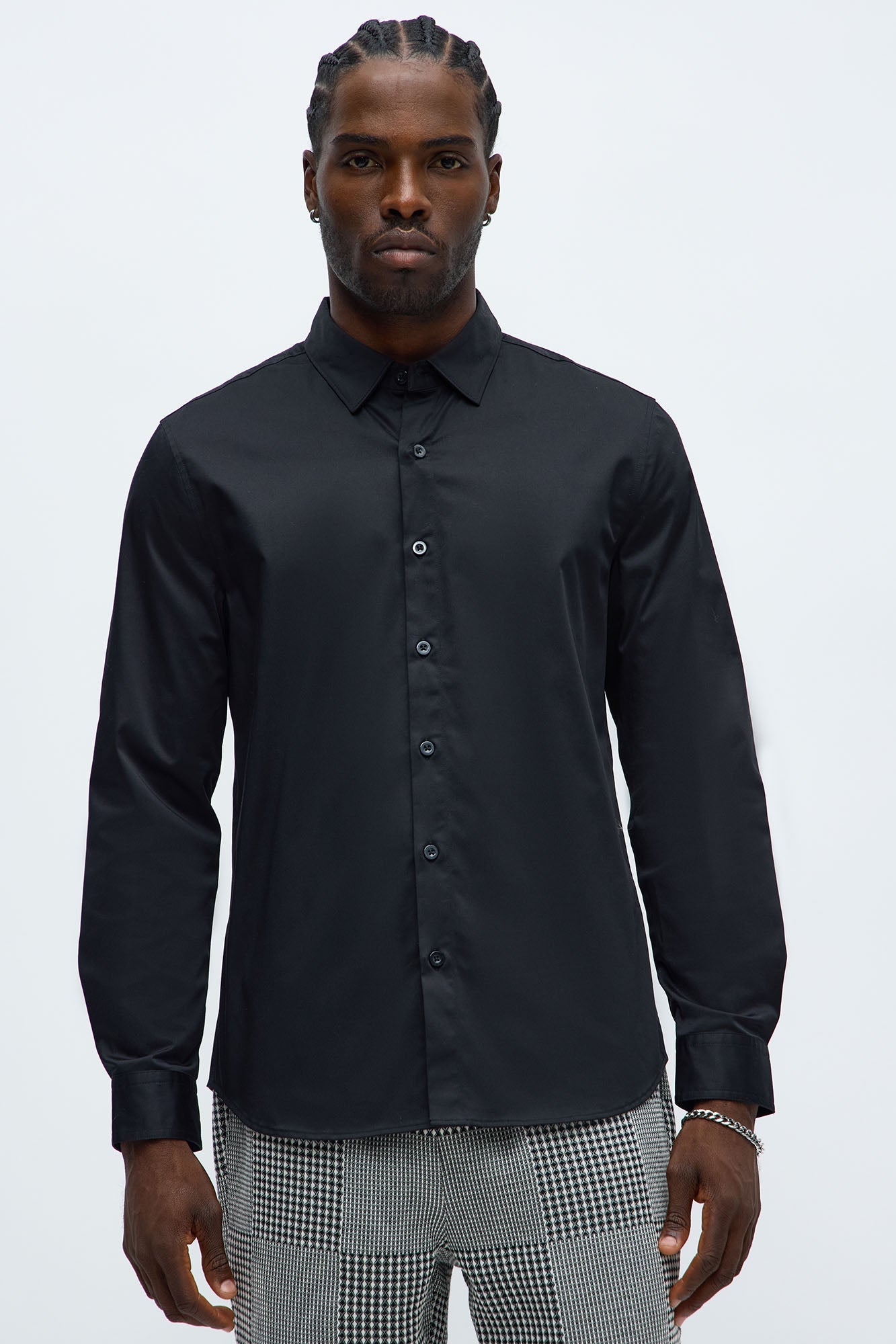 Luxe Stretch Dress Shirt - Black