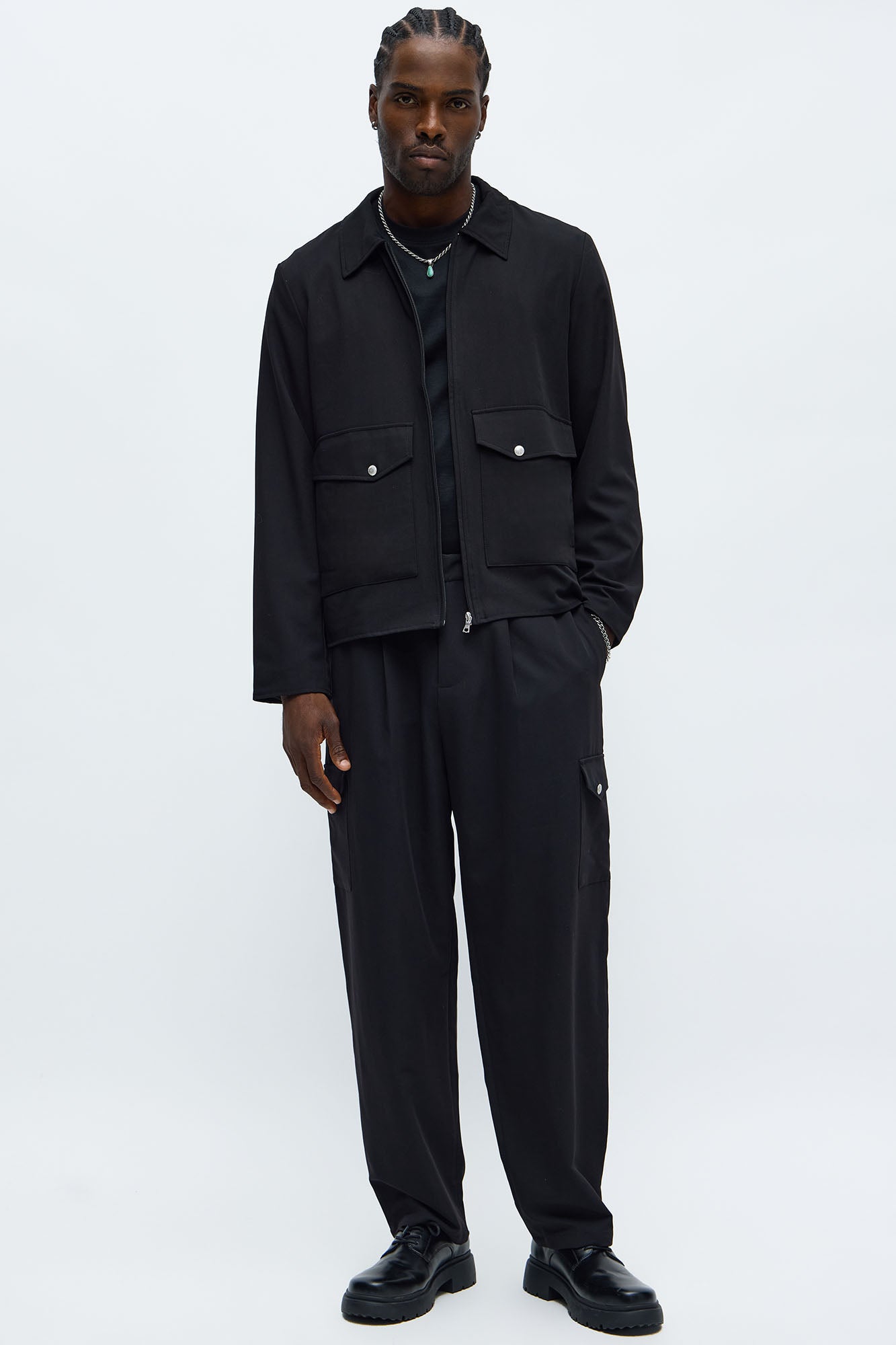 Erod Casual Zip Jacket - Black