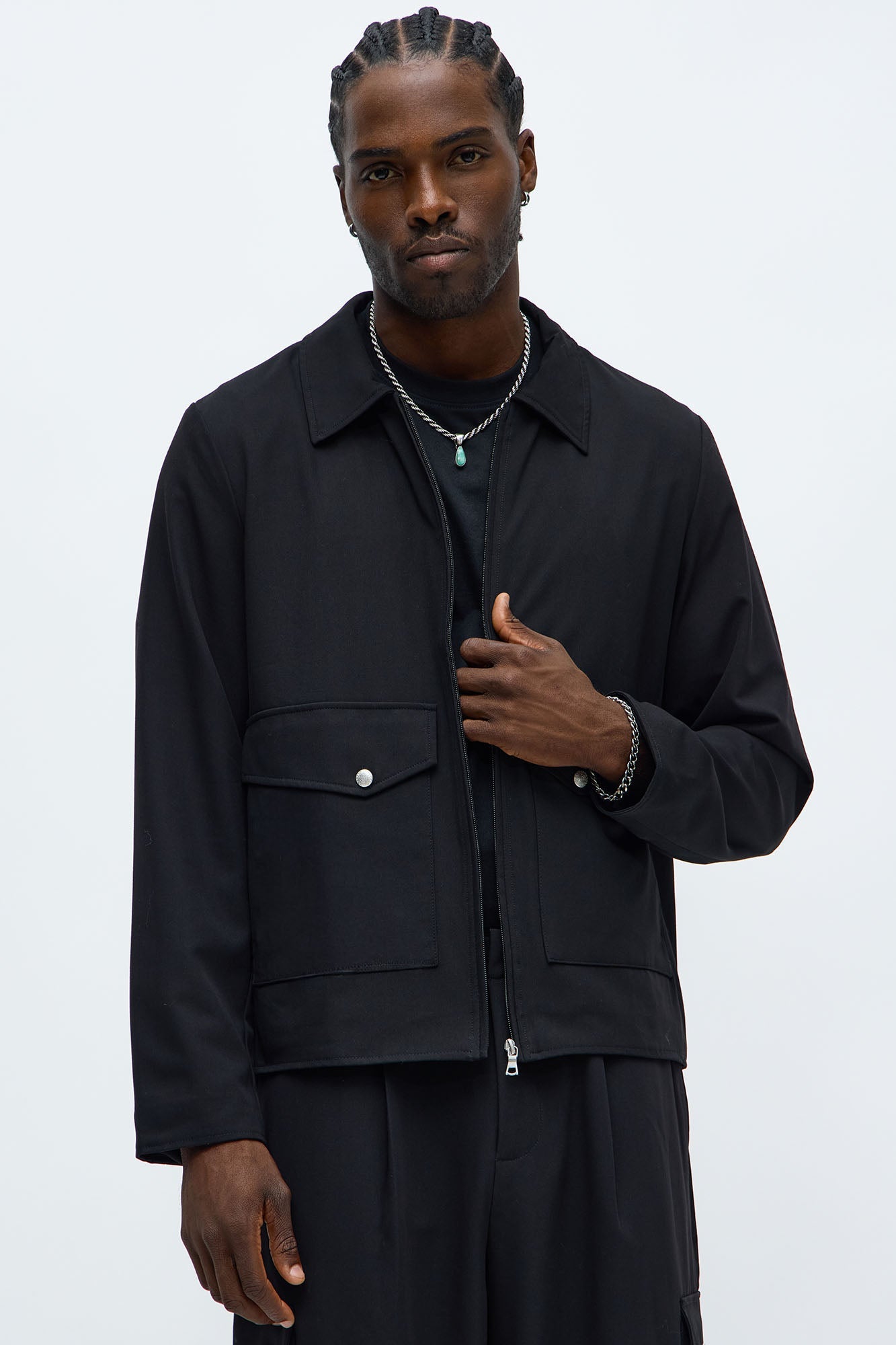 Erod Casual Zip Jacket - Black