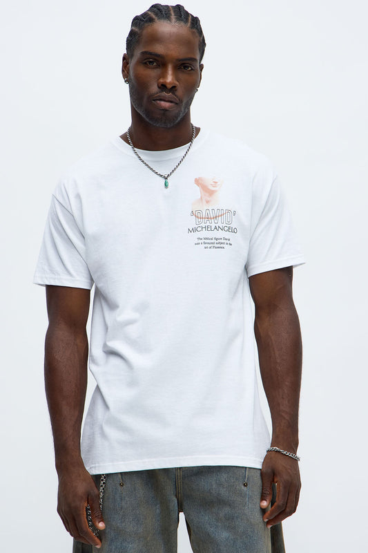 Michelangelo David Short Sleeve Tee - White