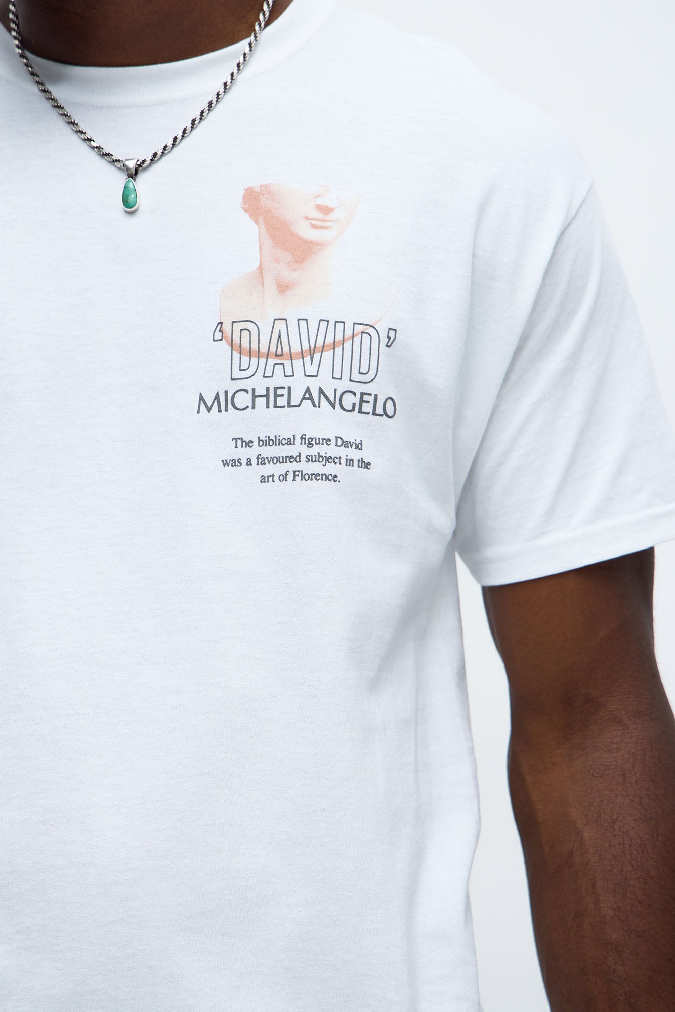 Michelangelo David Short Sleeve Tee - White