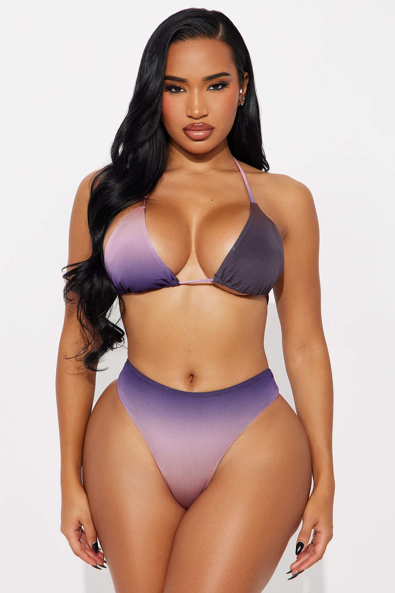 Summers In Tulum Mesh 3 Piece Sunsuit Set - Purple