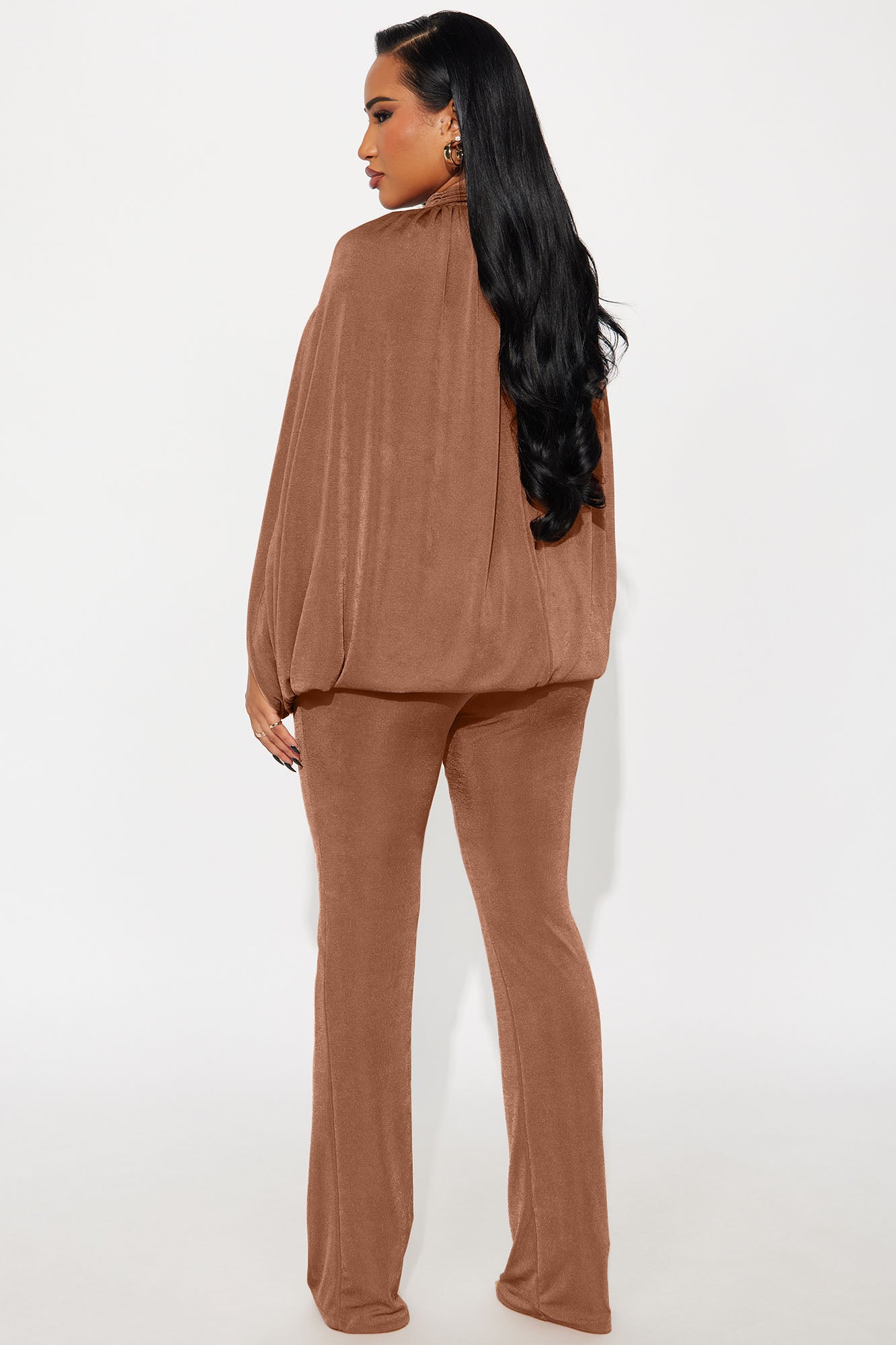 Command Attention Slinky Pant Set - Camel
