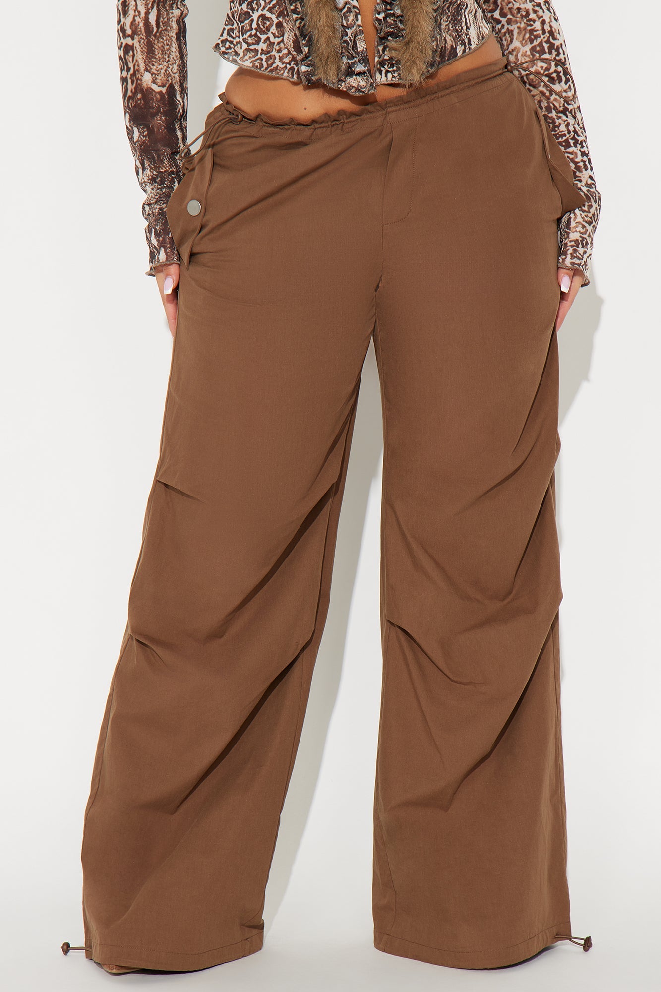 Street Smart Parachute Jogger - Brown