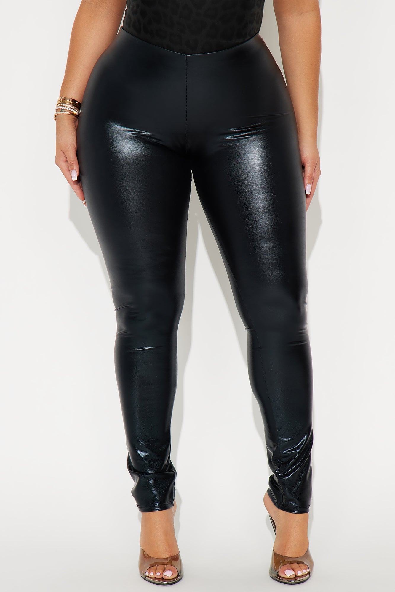 Stardust Metallic Low Rise Legging - Black