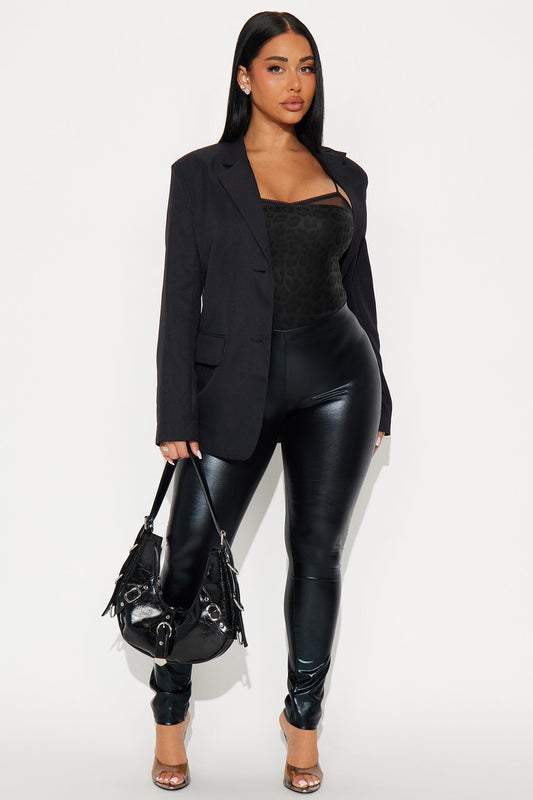 Stardust Metallic Low Rise Legging - Black