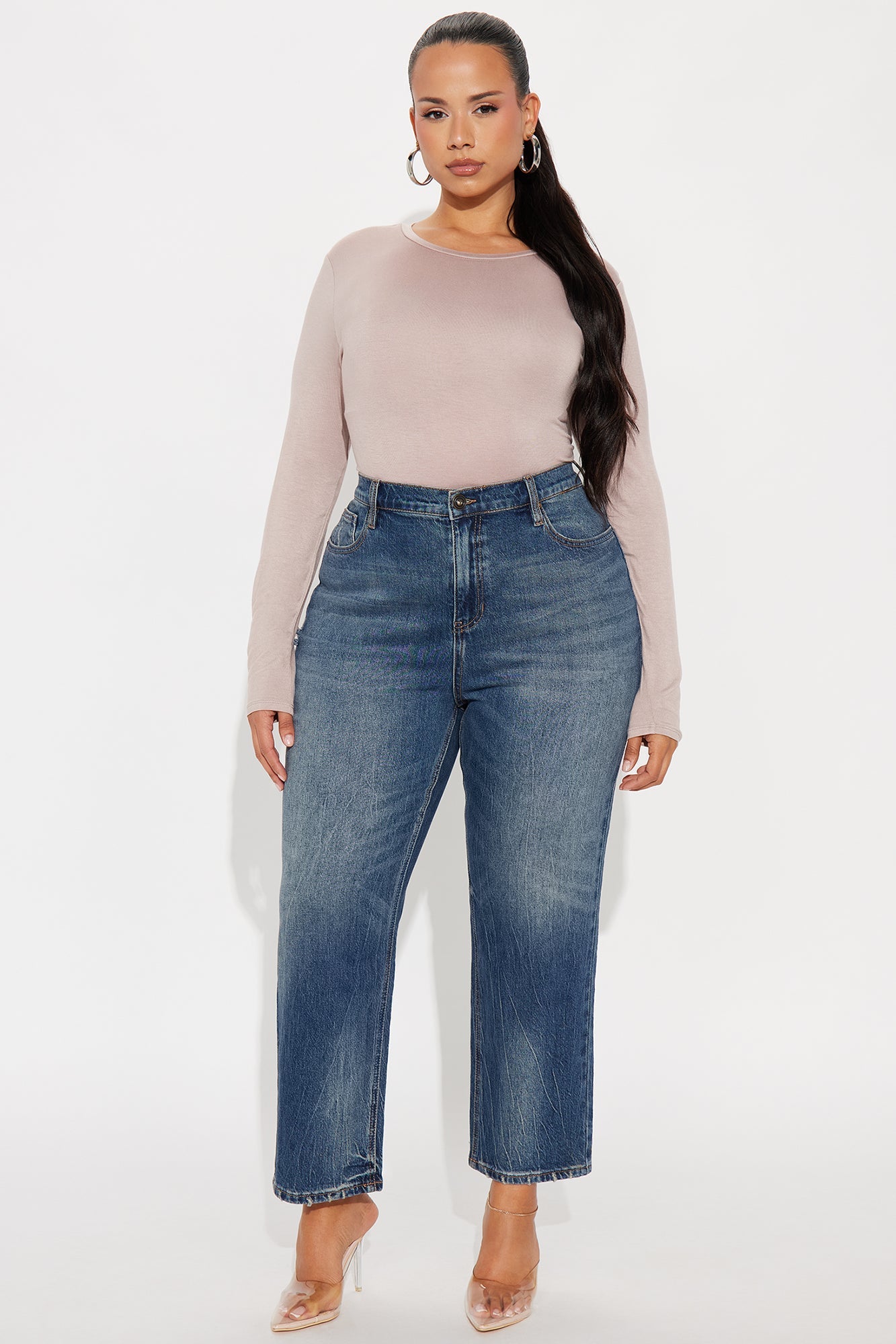Classic Ankle Straight Leg Jeans - Dark Wash