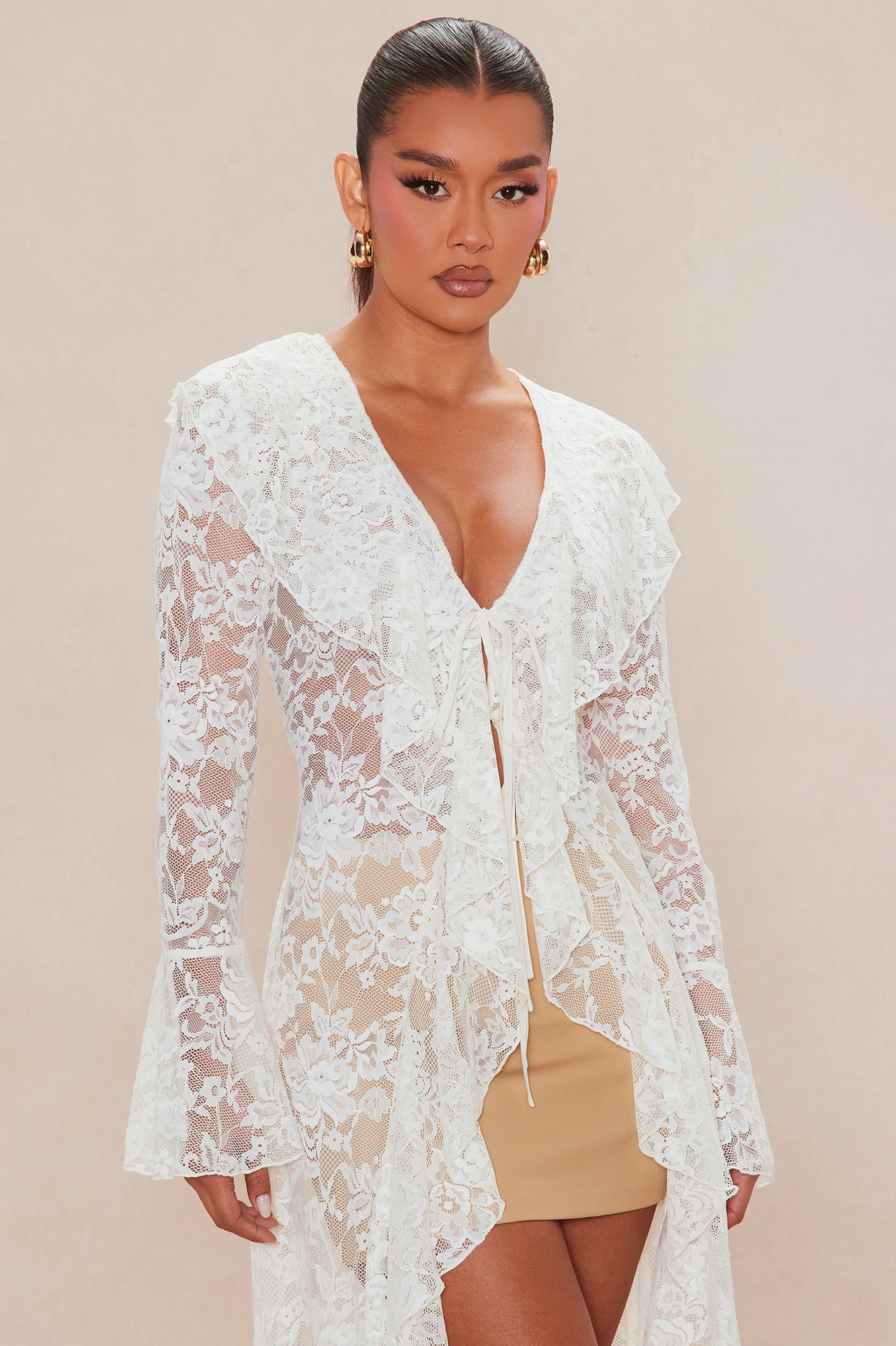 With The Wind Lace Cardigan - Ivory