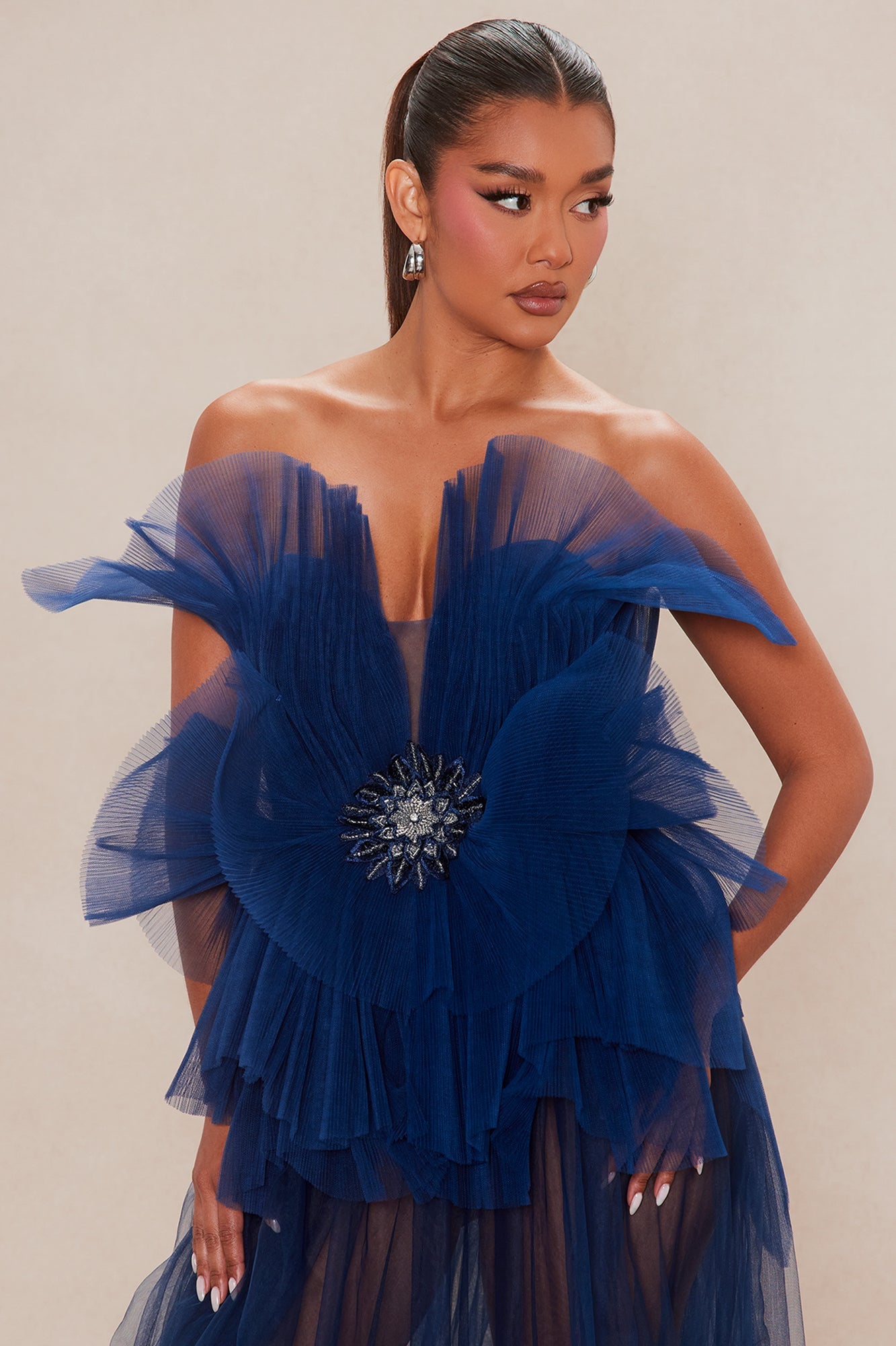 Angelica Tulle Gown - Navy