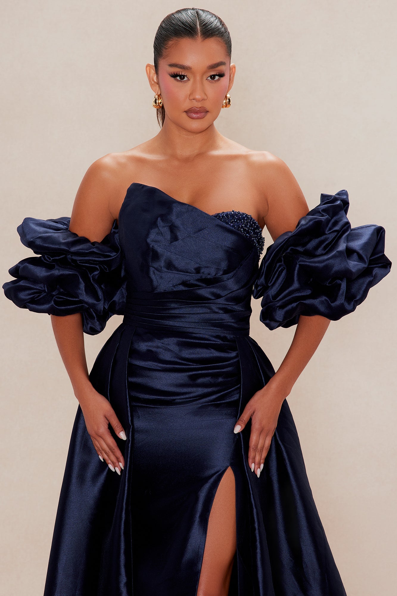 Lovers Lane Taffeta Gown - Navy