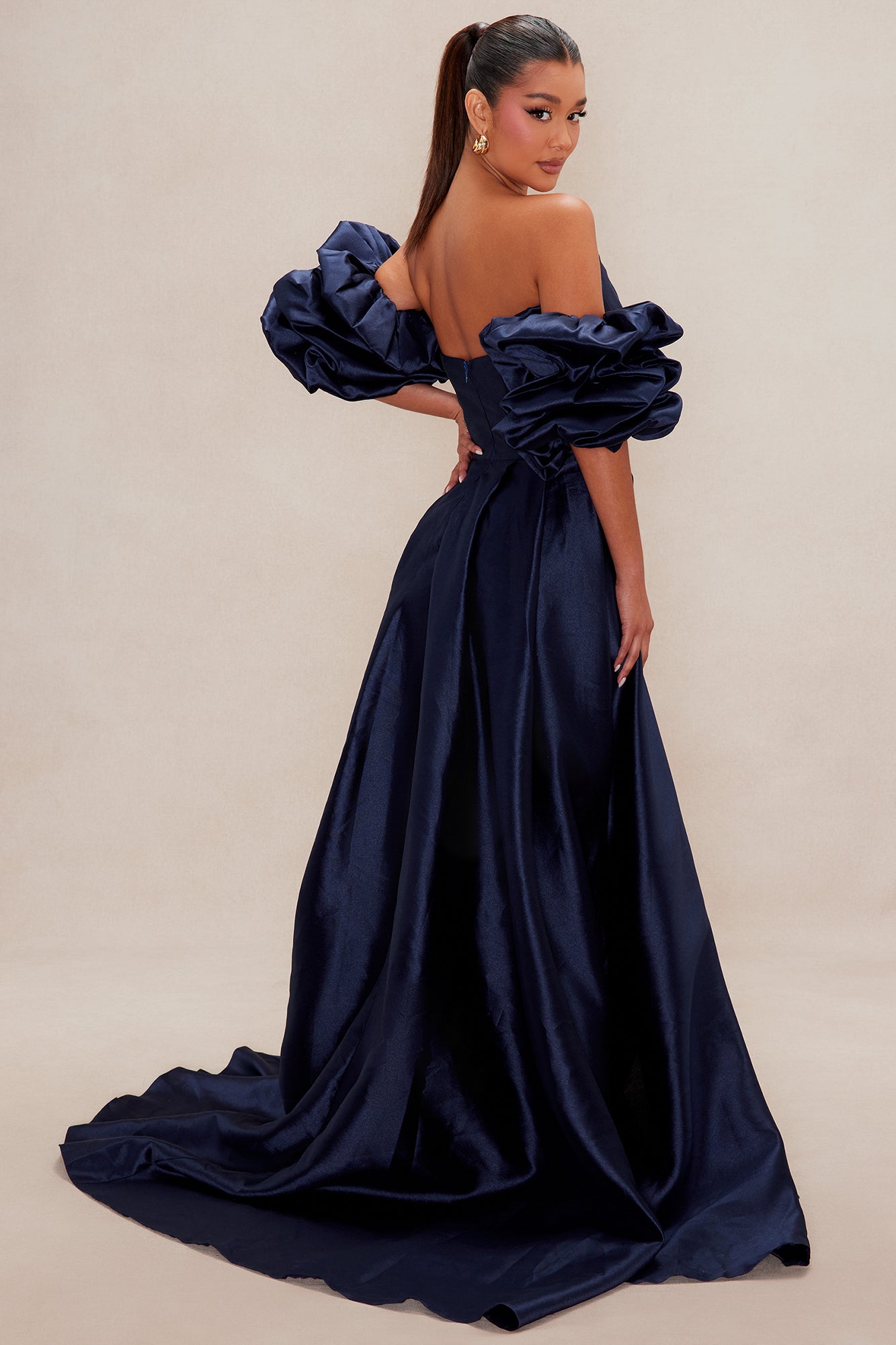 Lovers Lane Taffeta Gown - Navy