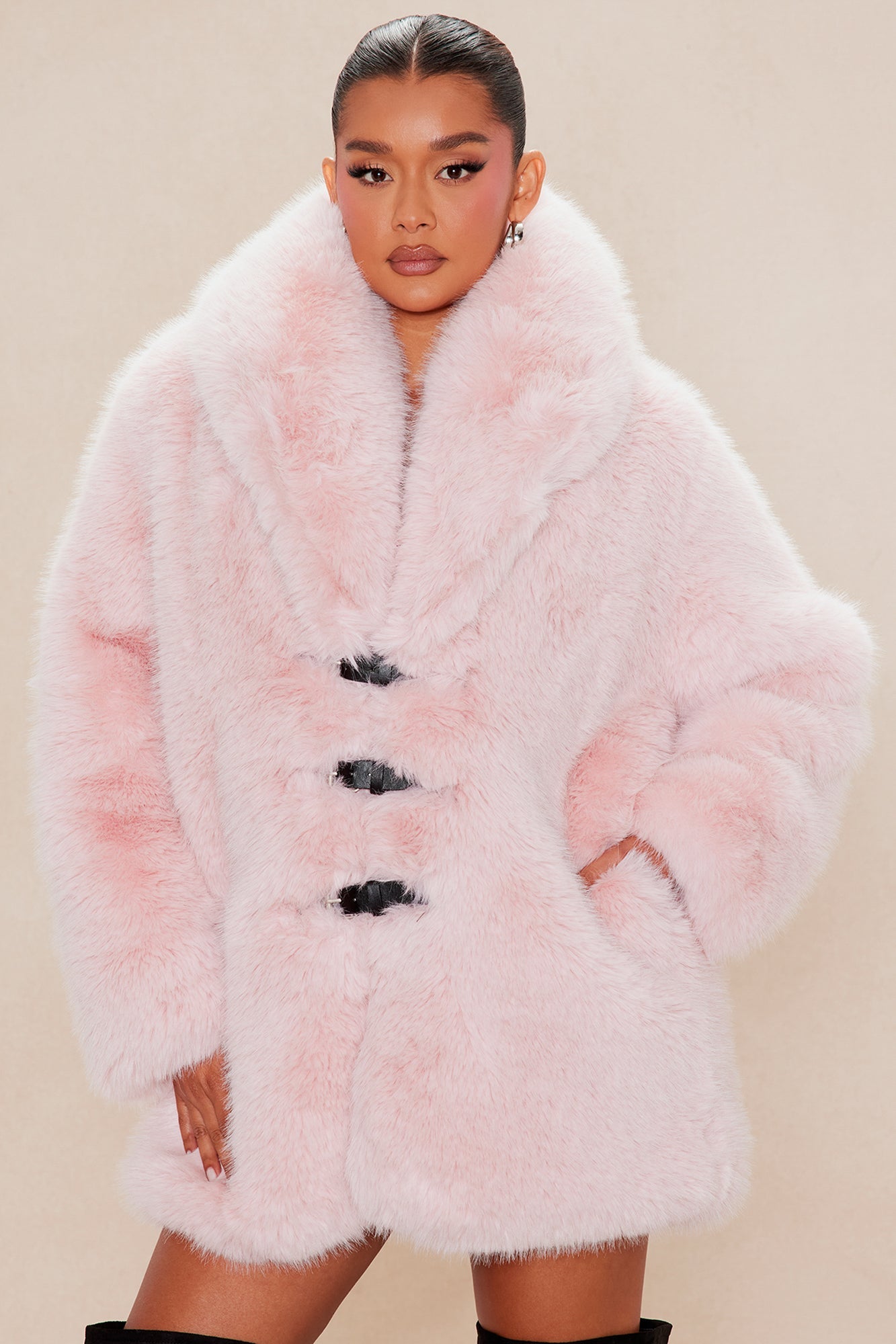 Tundra Faux Fur Jacket - Pink