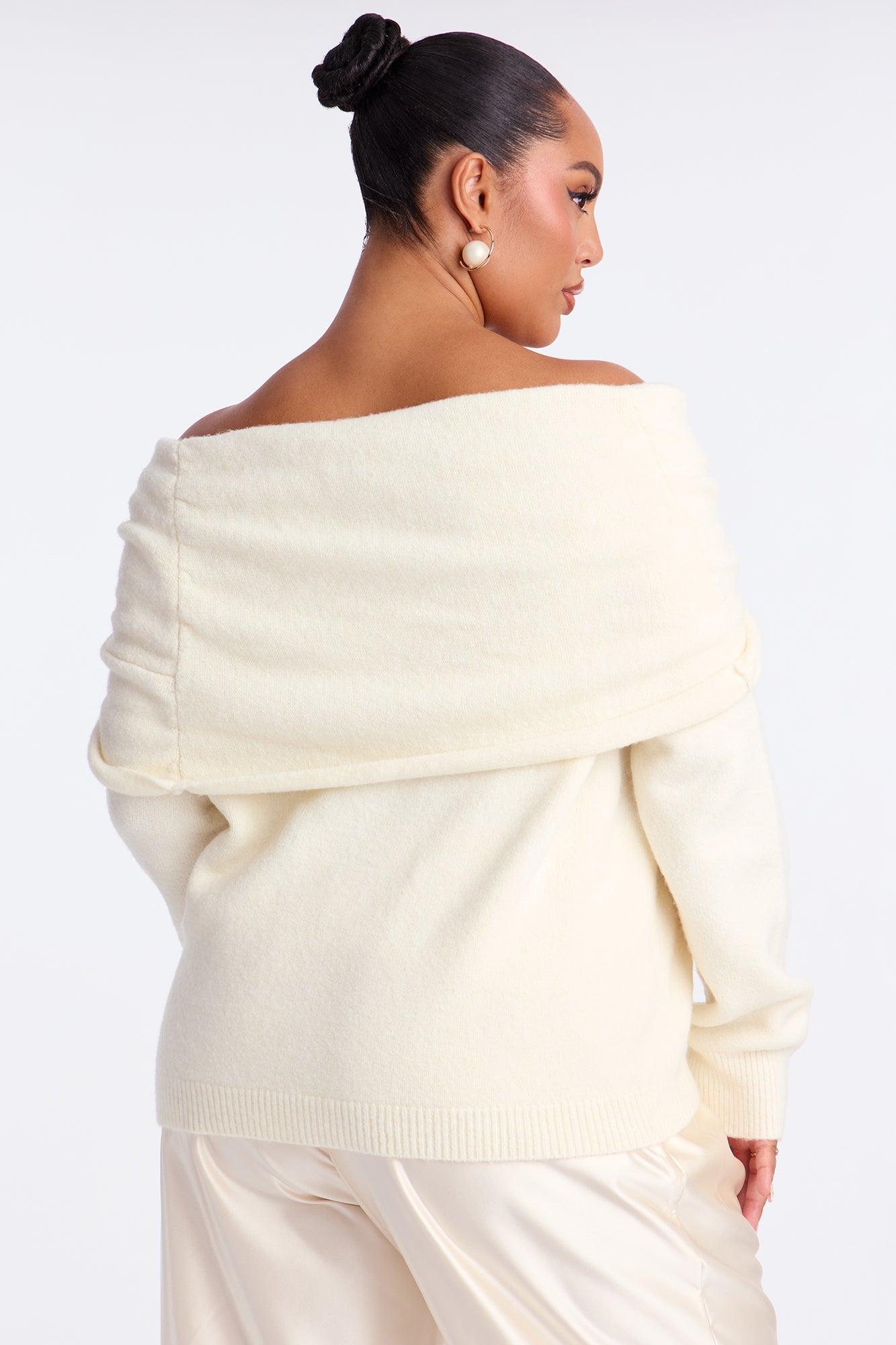 Natalya Twist Sweater Top - Ivory