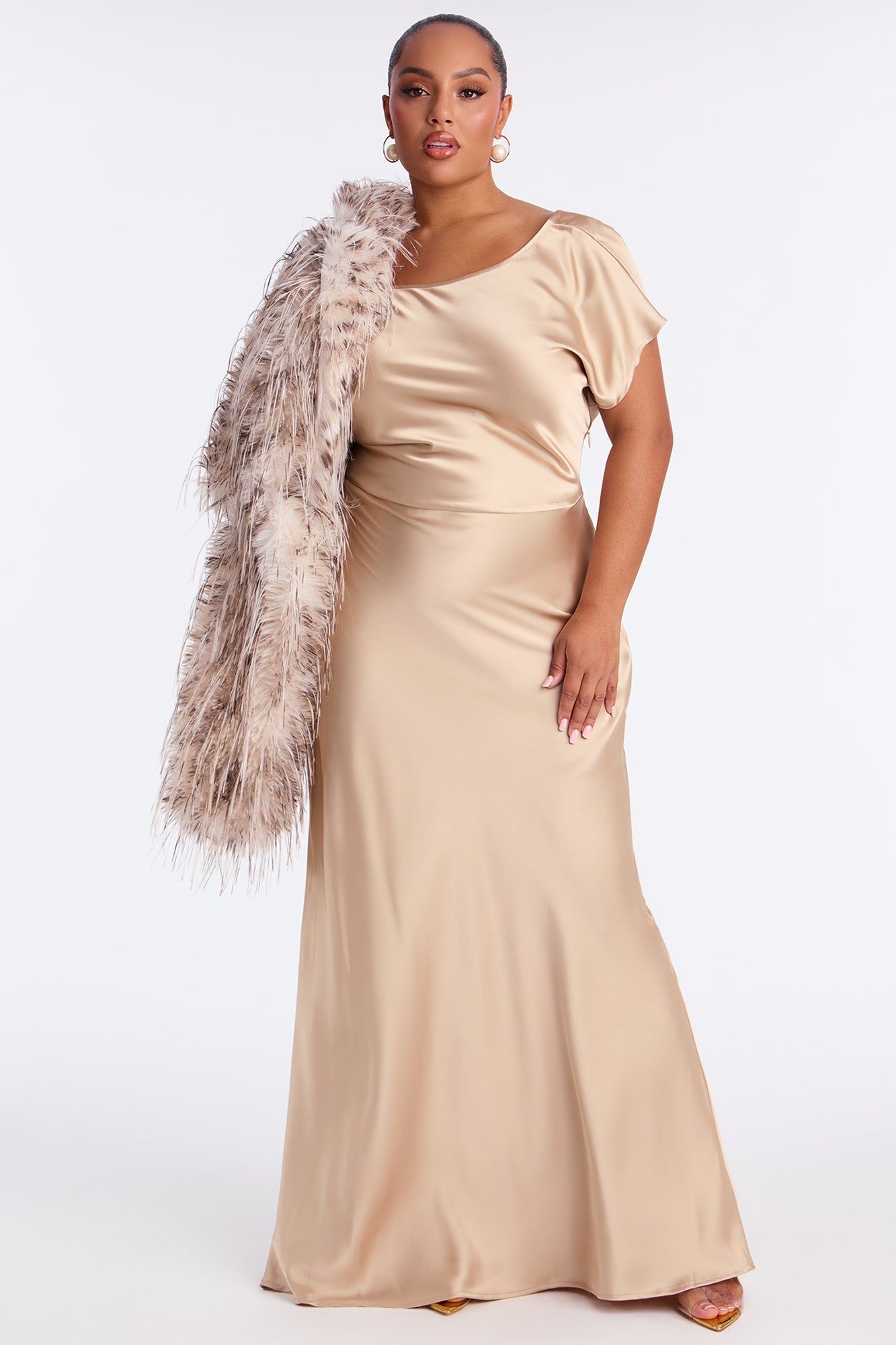 Gleaming Beauty Backless Maxi Gown - Gold