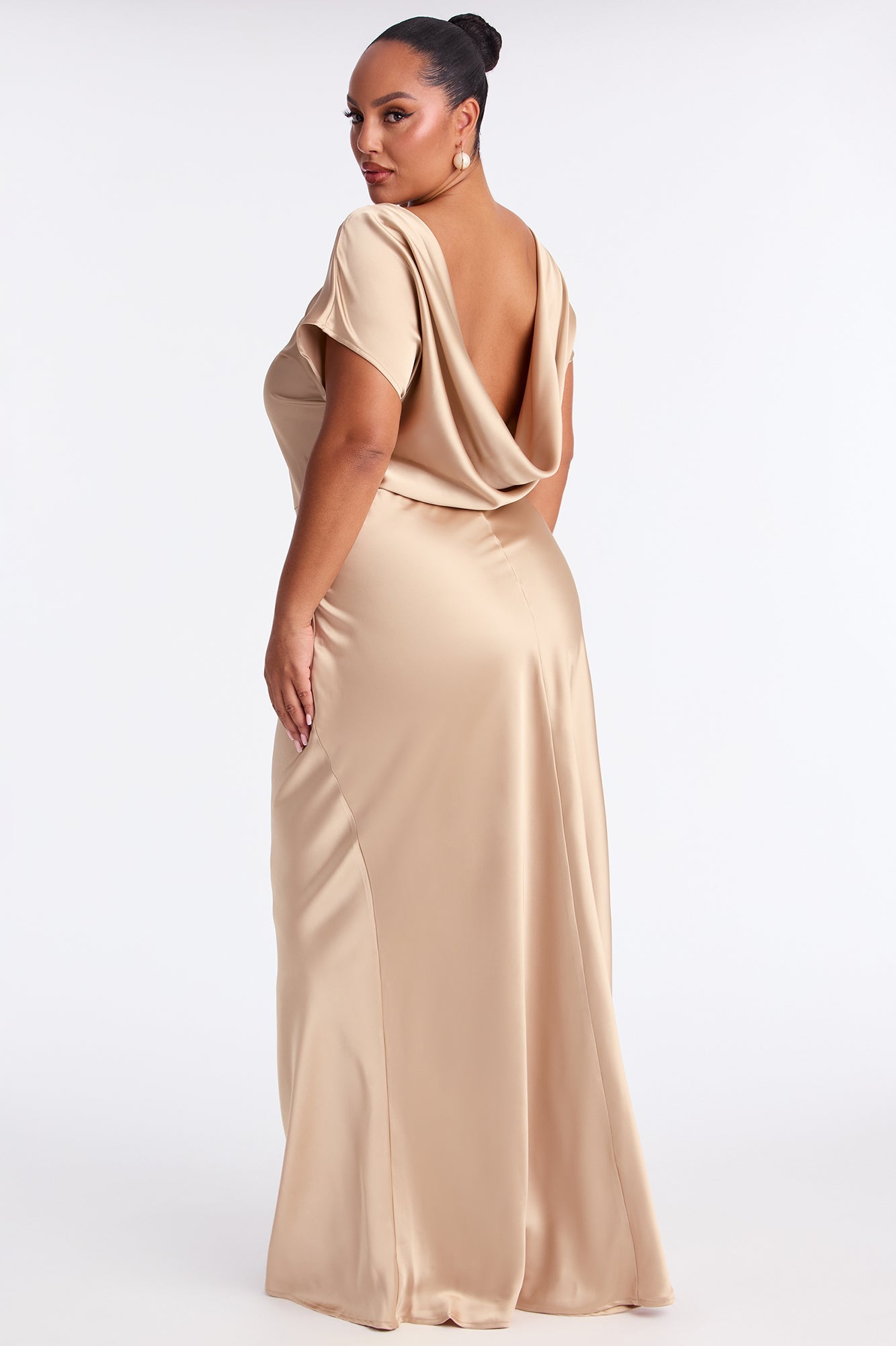 Gleaming Beauty Backless Maxi Gown - Gold