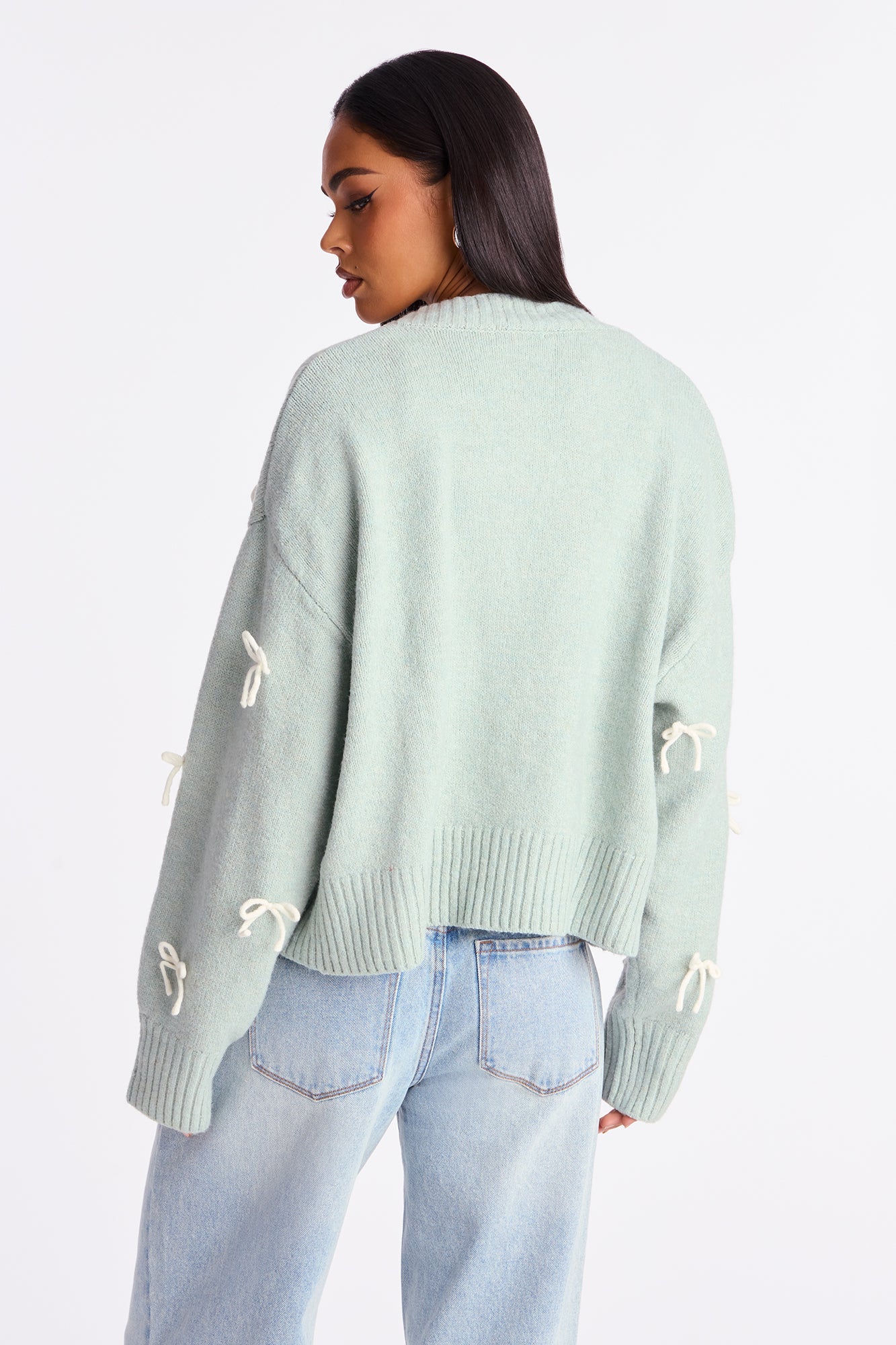 Pretty Little Ties Cardigan Sweater - Sage