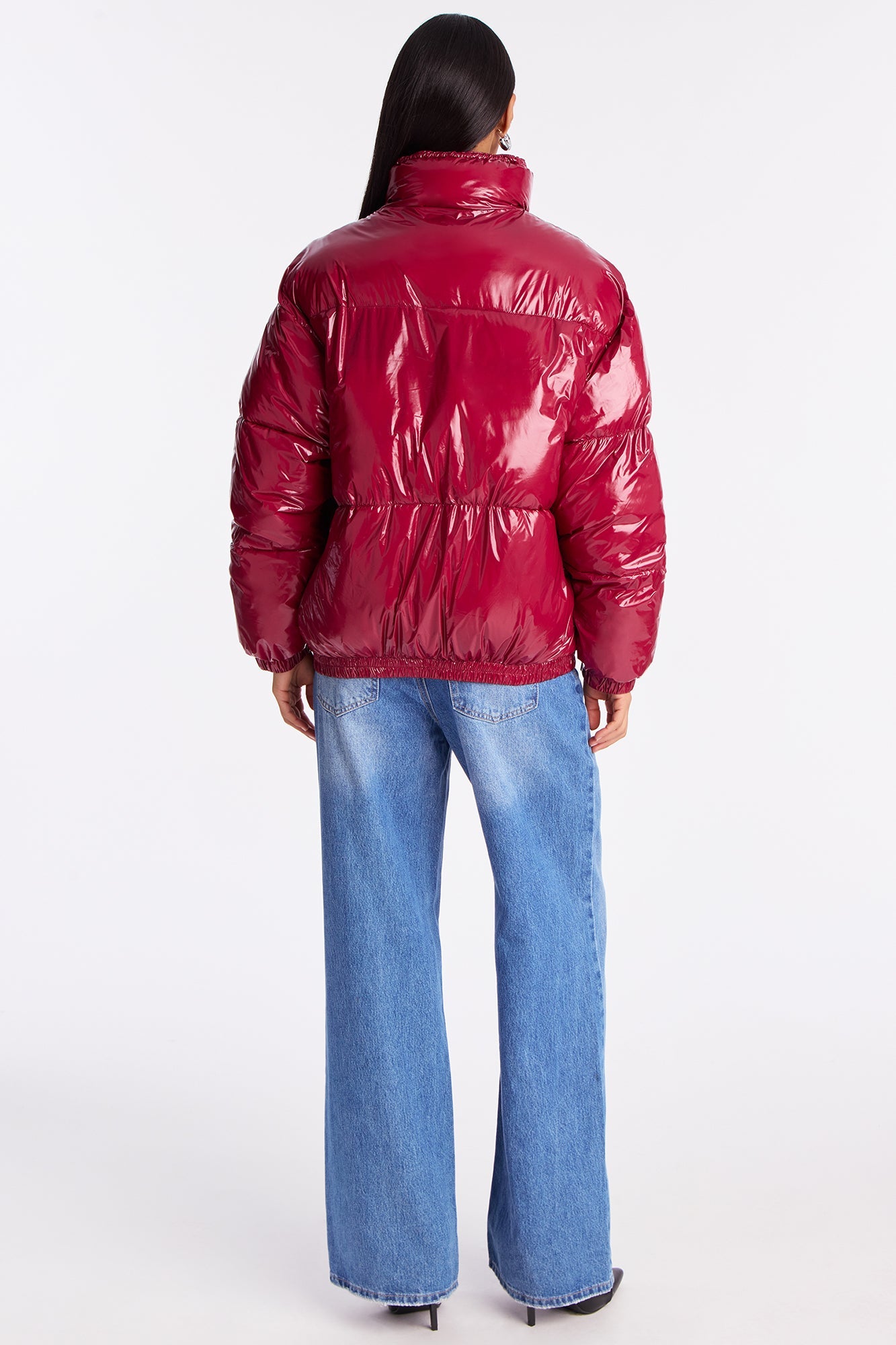 City Swagger Puffer Jacket - DarkRed